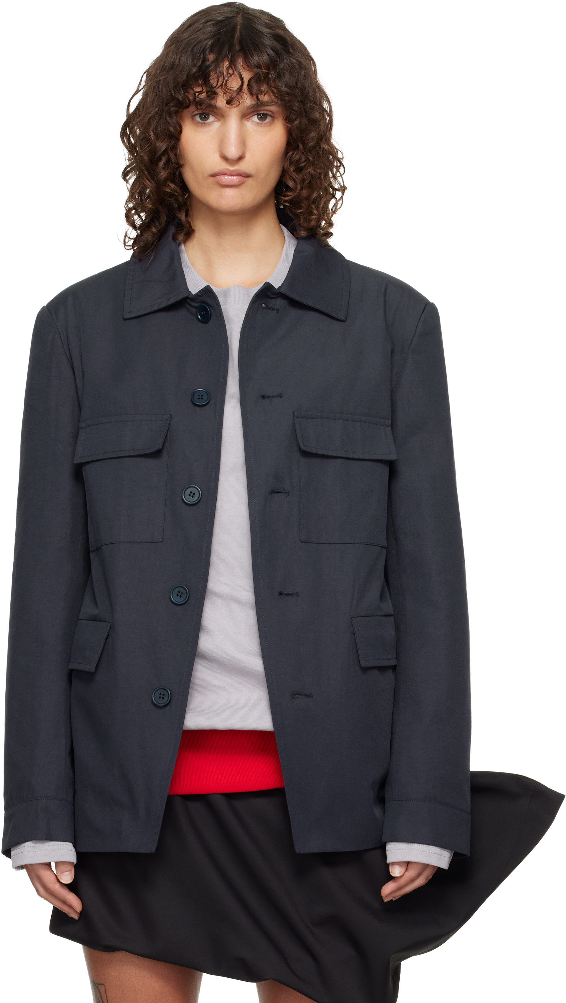 LII - Blouson militaire bleu marine