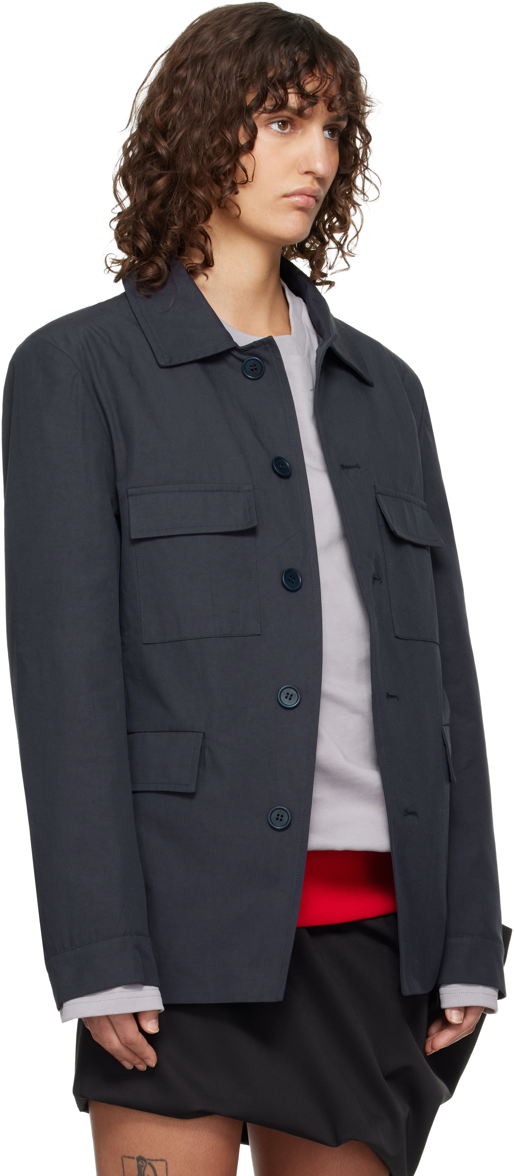 LII - Blouson militaire bleu marine
