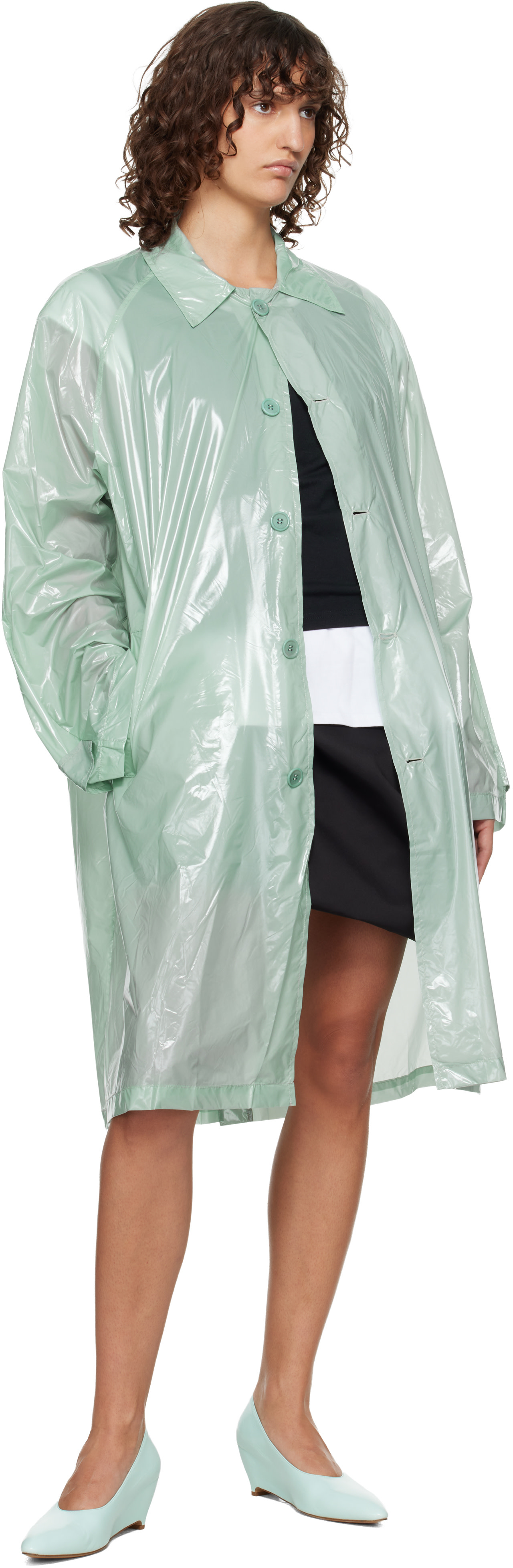 LII - Trench lustré vert
