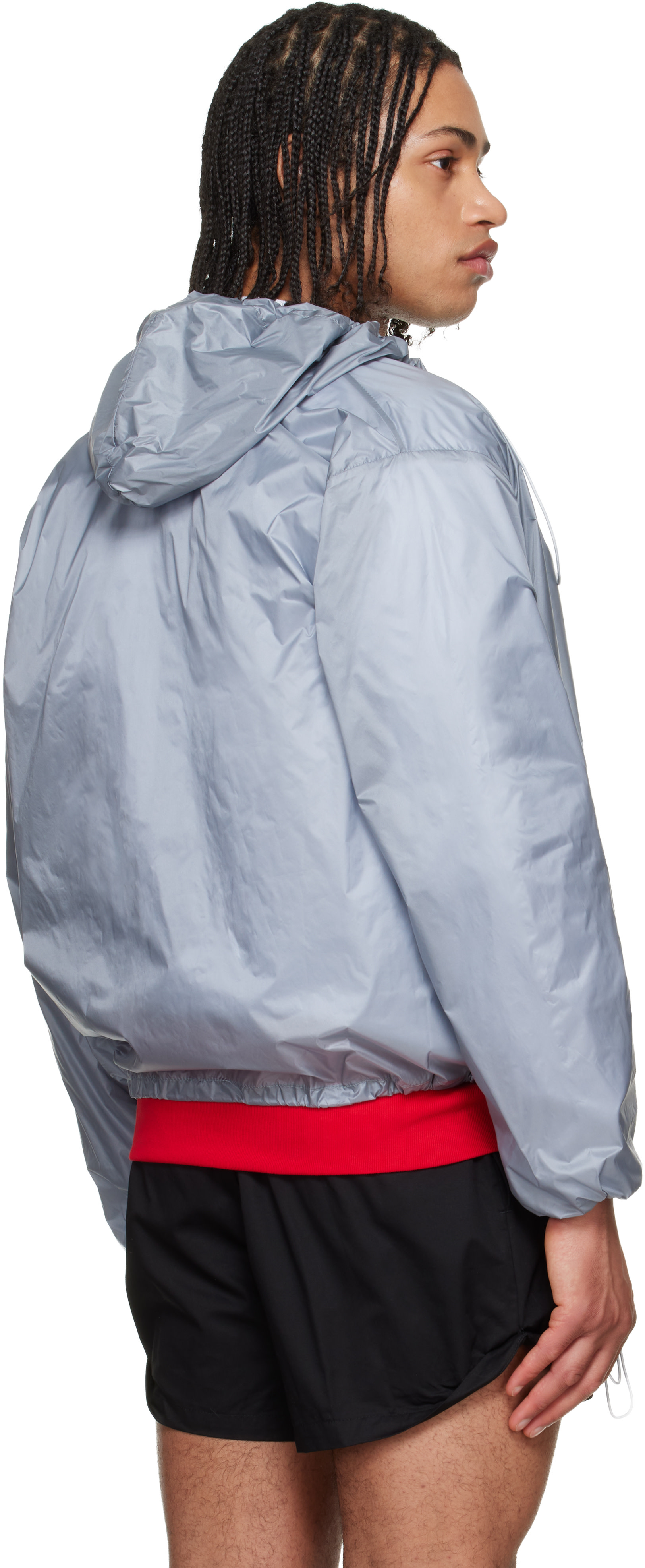 LII - Blouson léger gris à cordon électrique