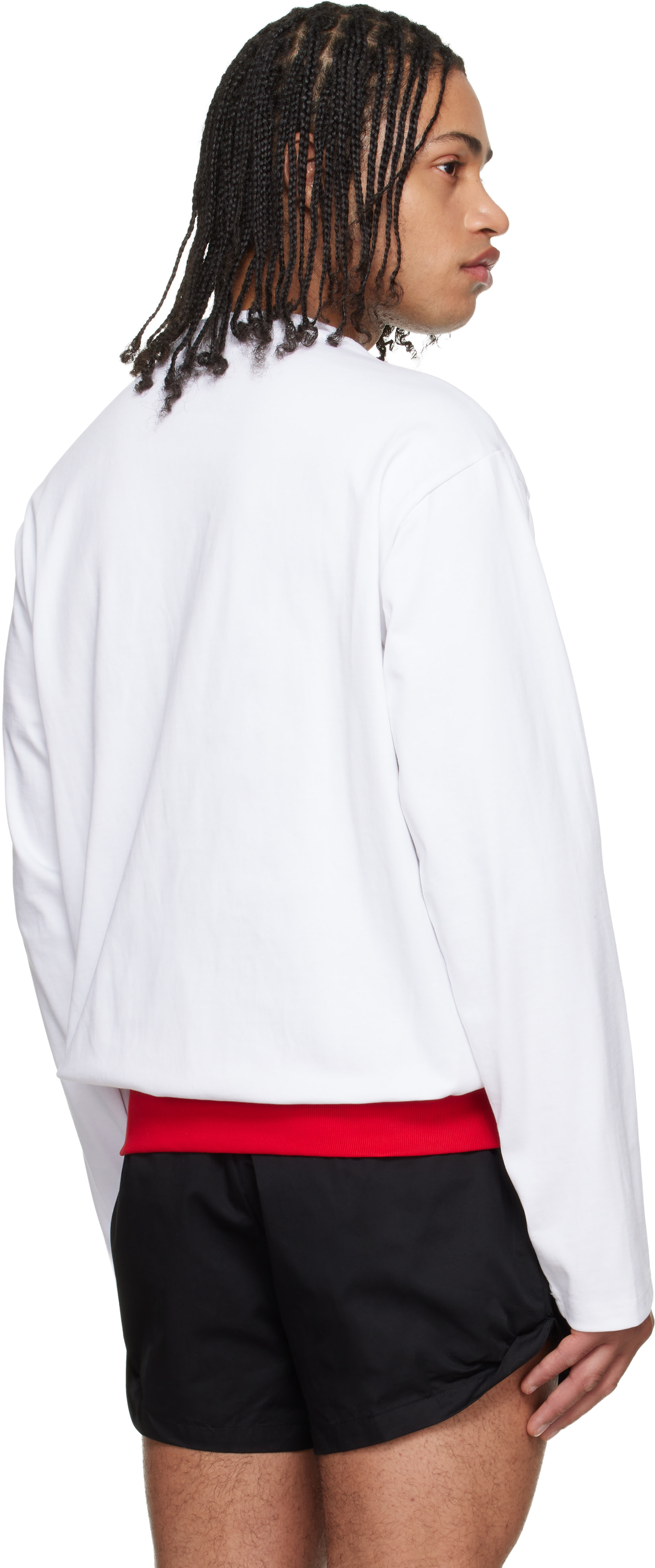 LII: ホワイト Contrast Waistband Tシャツ | SSENSE 日本