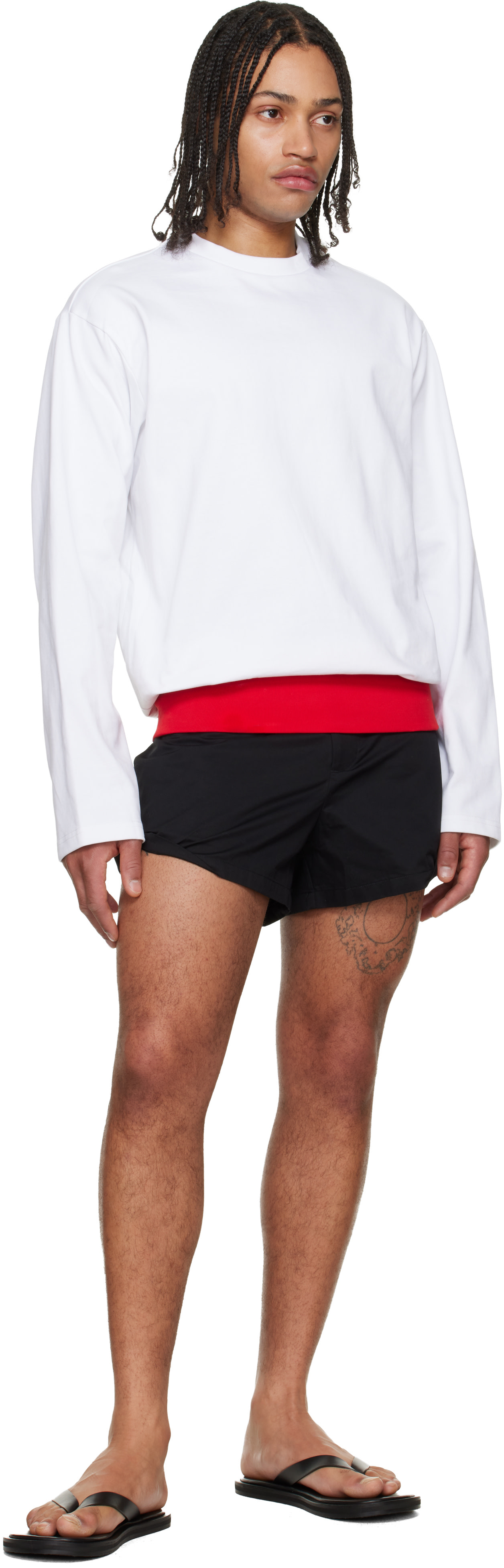 LII: ホワイト Contrast Waistband Tシャツ | SSENSE 日本