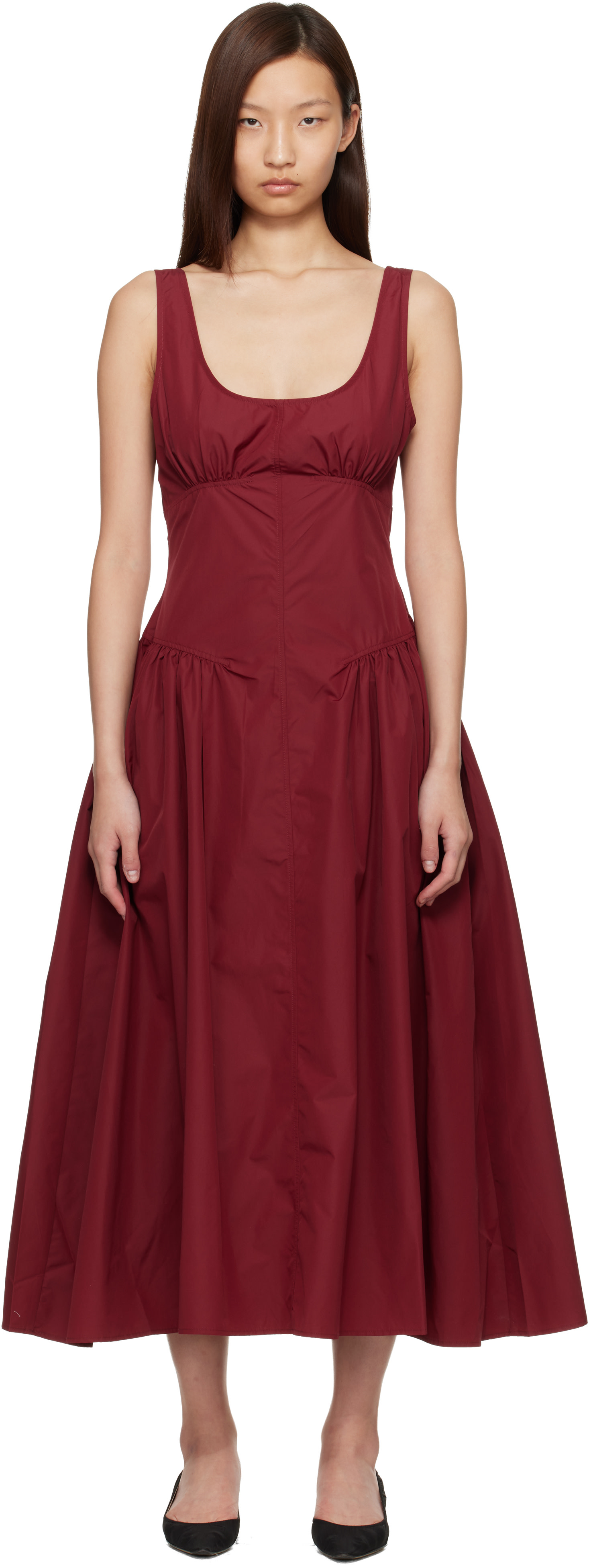 Proenza Schouler: Red Proenza Schouler White Label Kendall Midi Dress | SSENSE Taiwan Proenza Schouler: Red Proenza Schouler White Label Kendall Midi Dress | SSENSE Taiwan