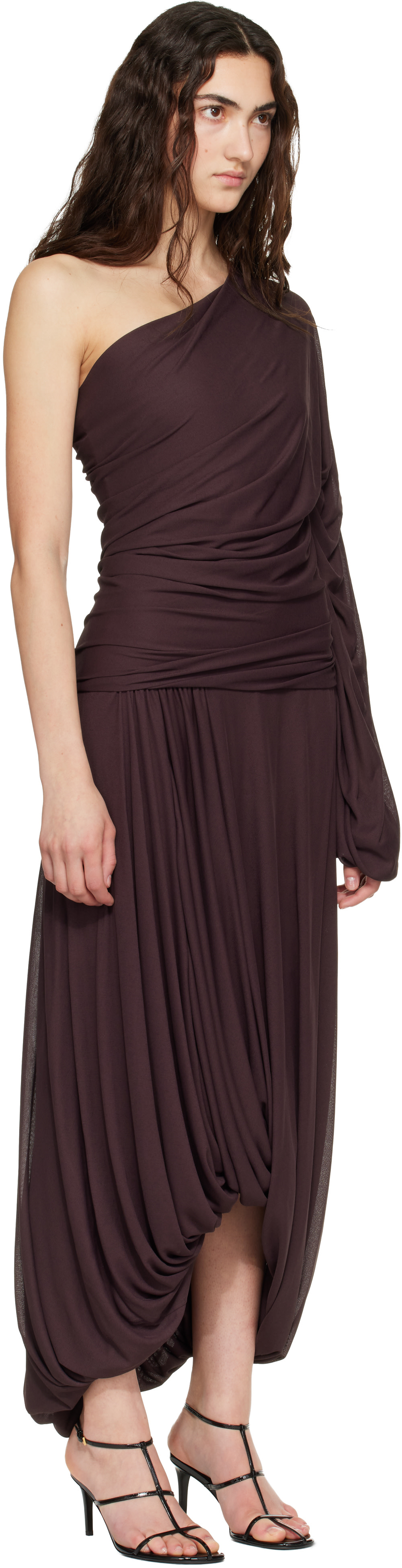 proenza schouler brown dress Burgundy Gabri Maxi Saccity