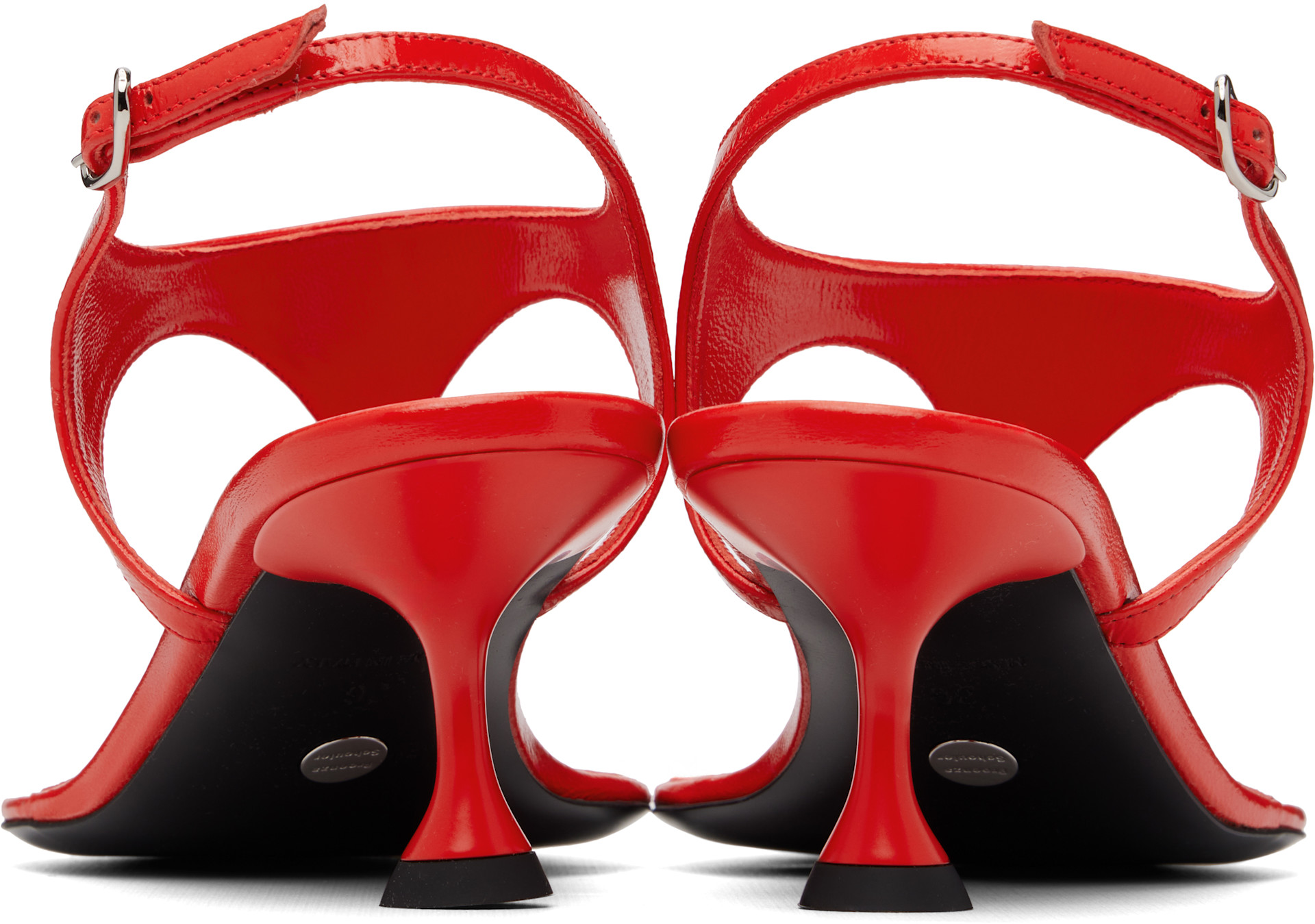 Black & Red Uma Ankle Strap Heeled Sandals by Proenza  Proenza Schouler Size 40.5 Red Sandals main image 1