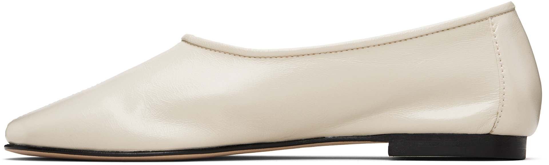 BY FAR - Ballerines Prudence blanc cassé