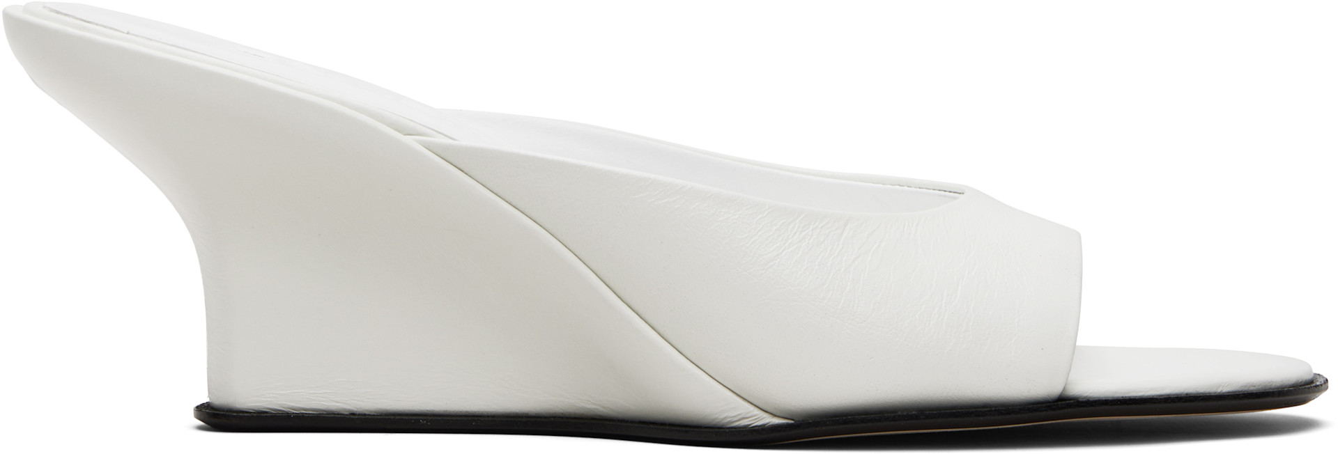 BY FAR - Sandales compensées Caroo blanches