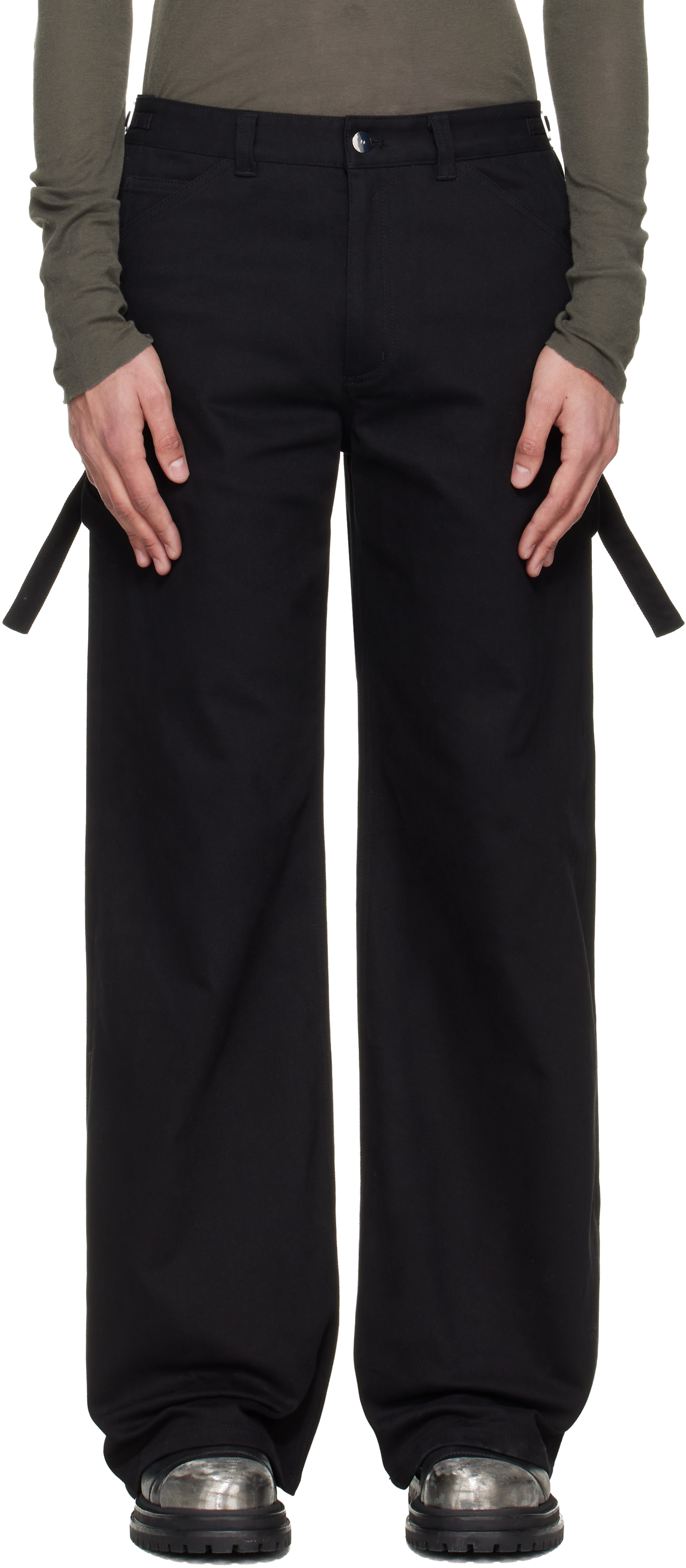 HELIOT EMIL: Black Gait Jeans | SSENSE