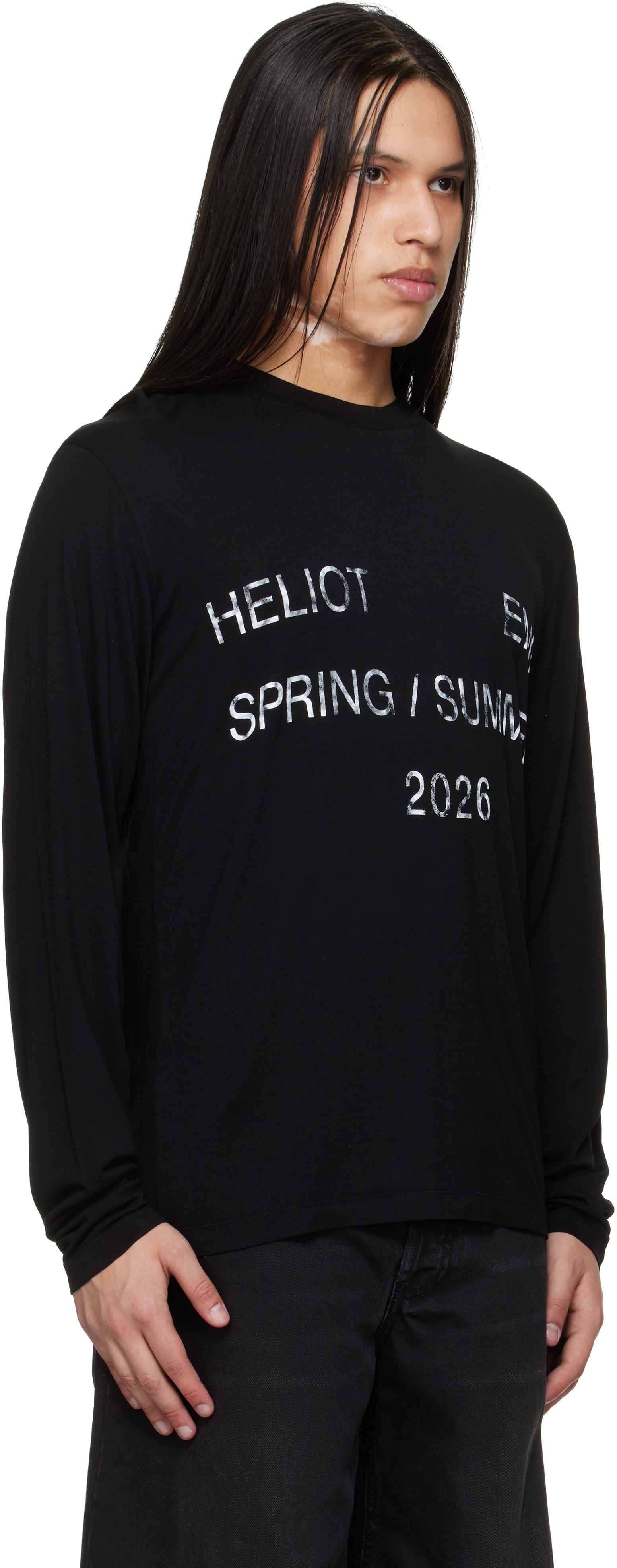 HELIOT EMIL - Black Overo L/S T-shirt