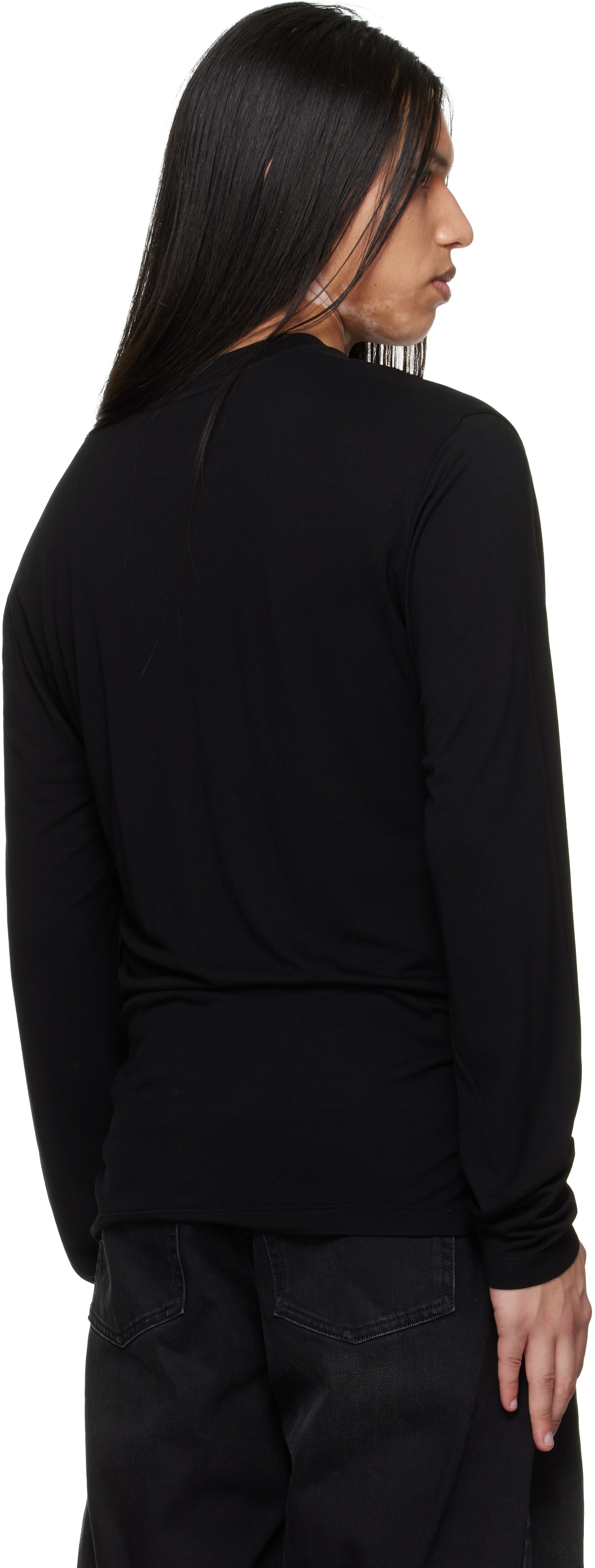 HELIOT EMIL - Black Overo L/S T-shirt