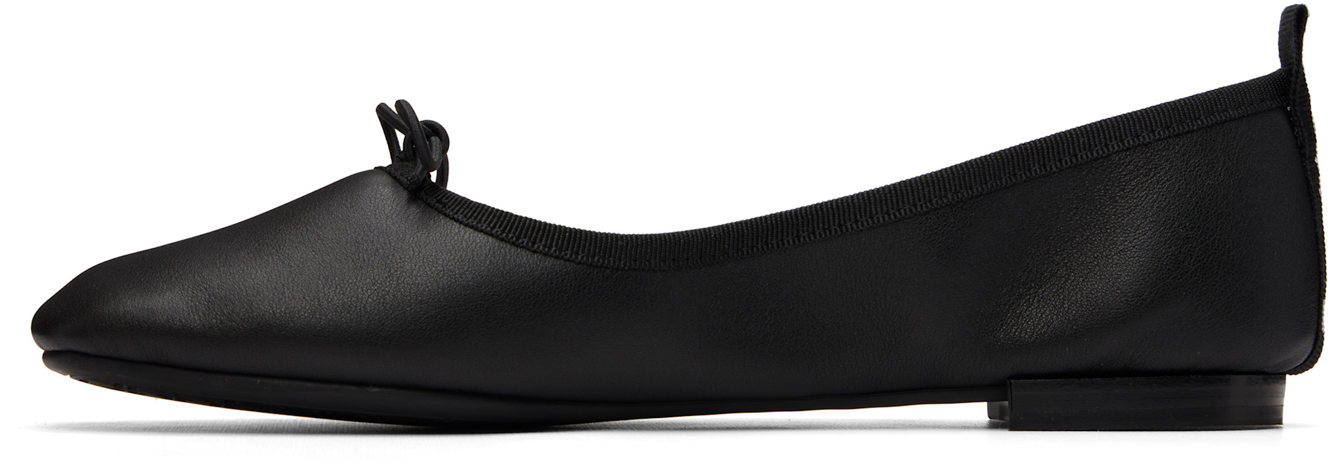 Repetto: ブラック Garance Square-Toe Rubber-Sole バレエシューズ