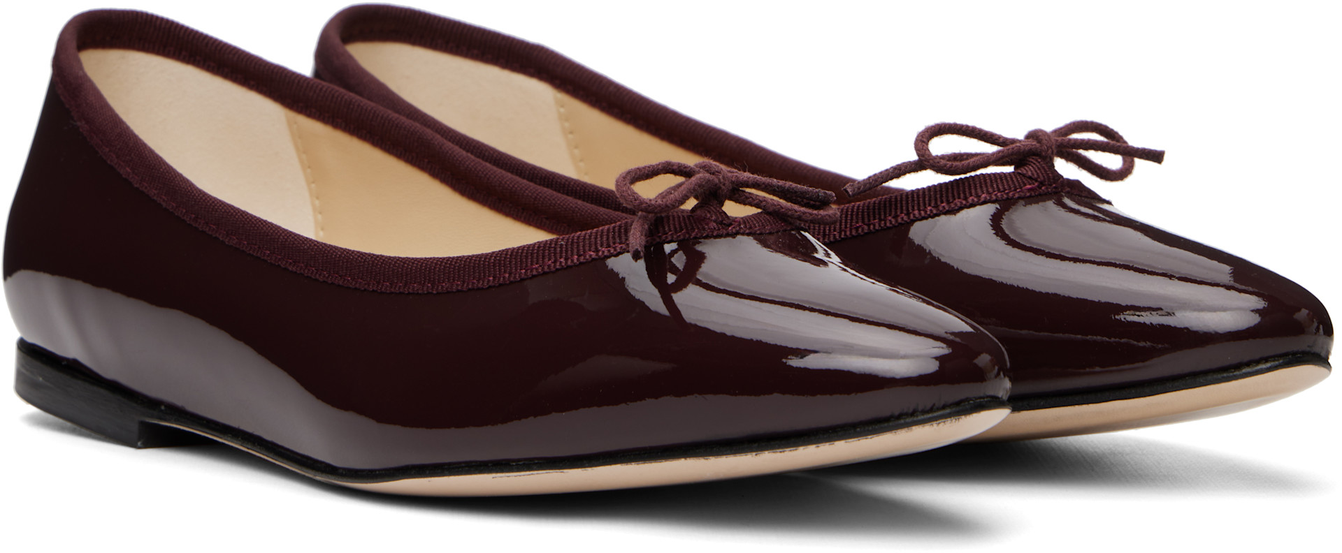 Repetto: バーガンディ Cendrillon Pointed-Toe バレエシューズ