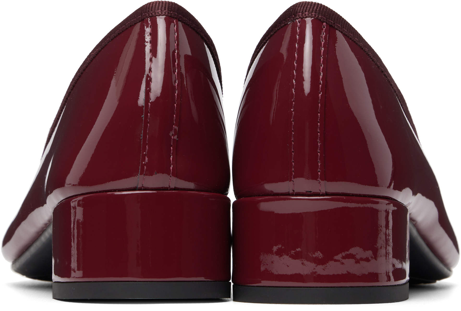 Repetto: Burgundy Camille Rubber-Sole Heels | SSENSE