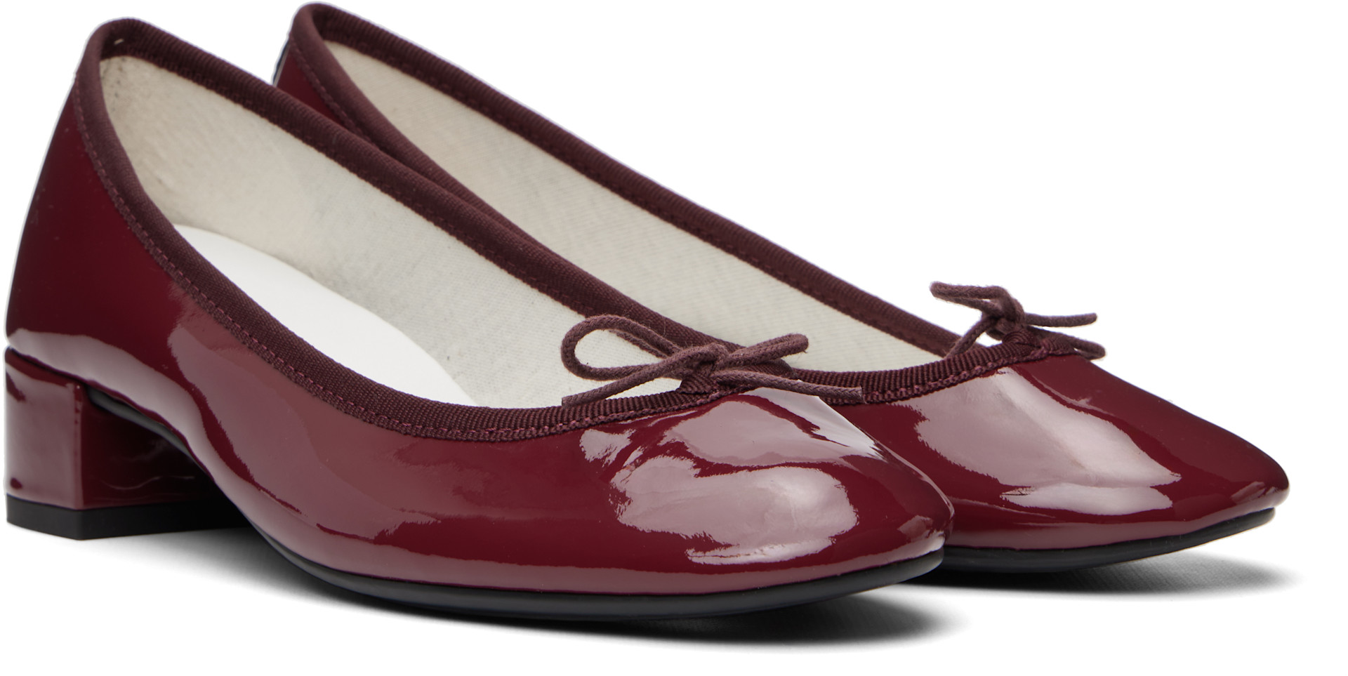 Repetto: Burgundy Camille Rubber-Sole Heels | SSENSE