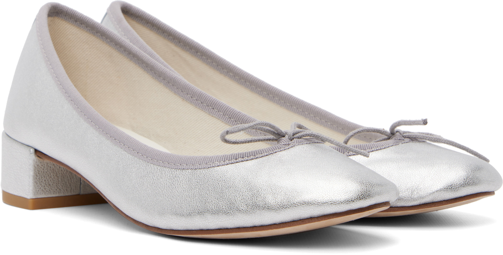 Repetto: Silver Camille Heels | SSENSE
