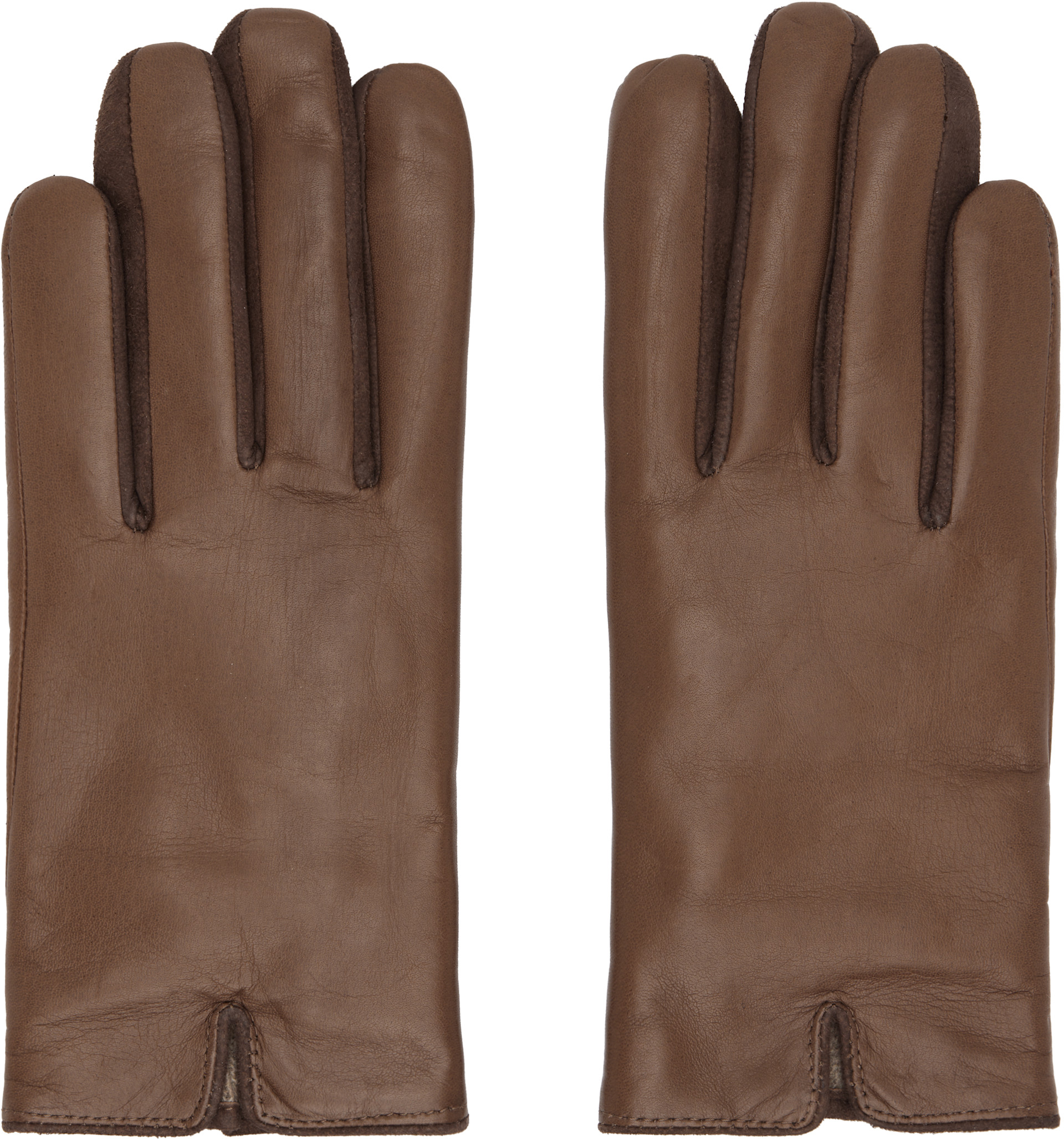 Handsome Stockholm - SSENSE Exclusive Brown Essentials Gloves