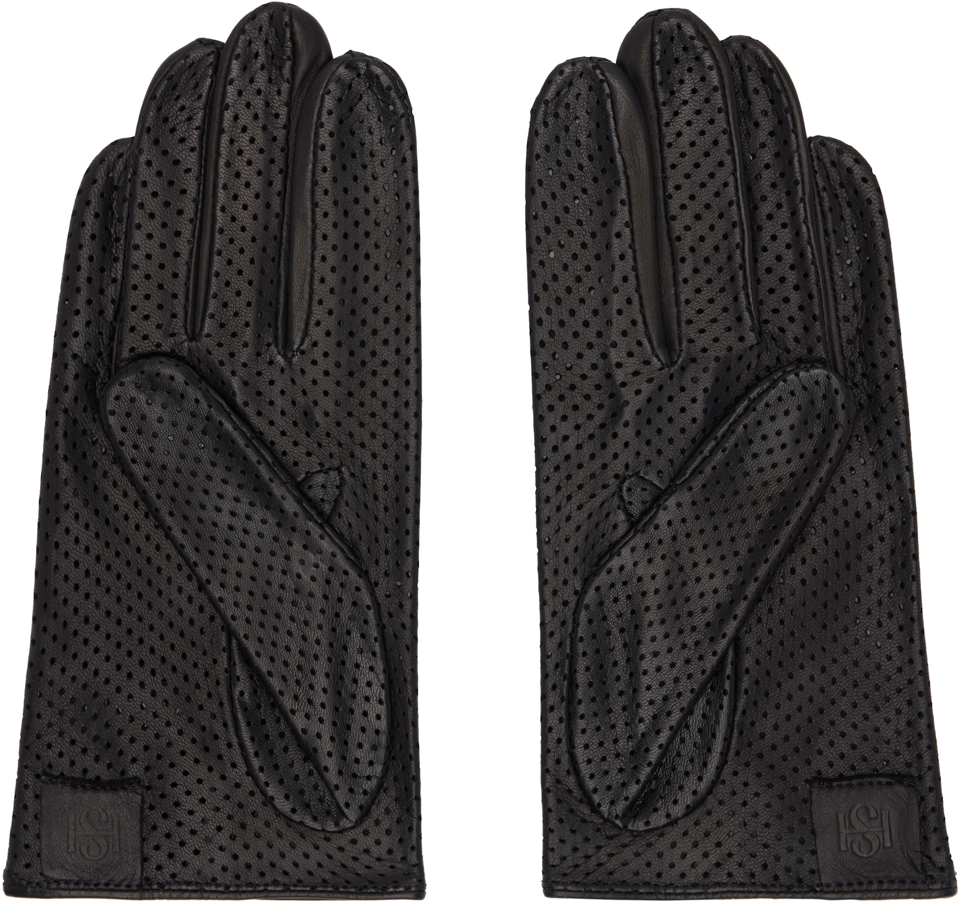 Handsome Stockholm - Black Statement Perforated Gloves