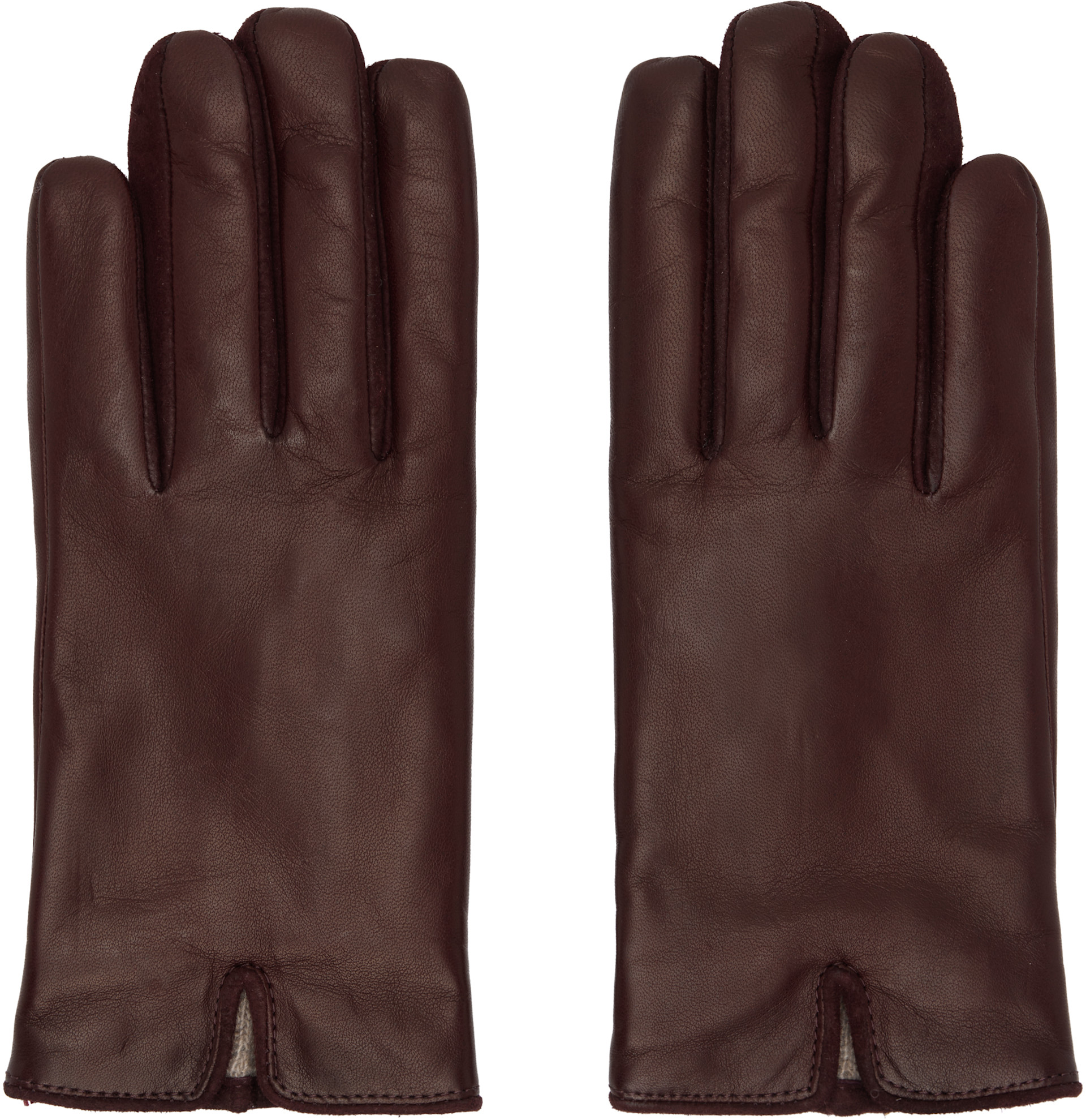 Handsome Stockholm - SSENSE Exclusive Burgundy Essentials Gloves