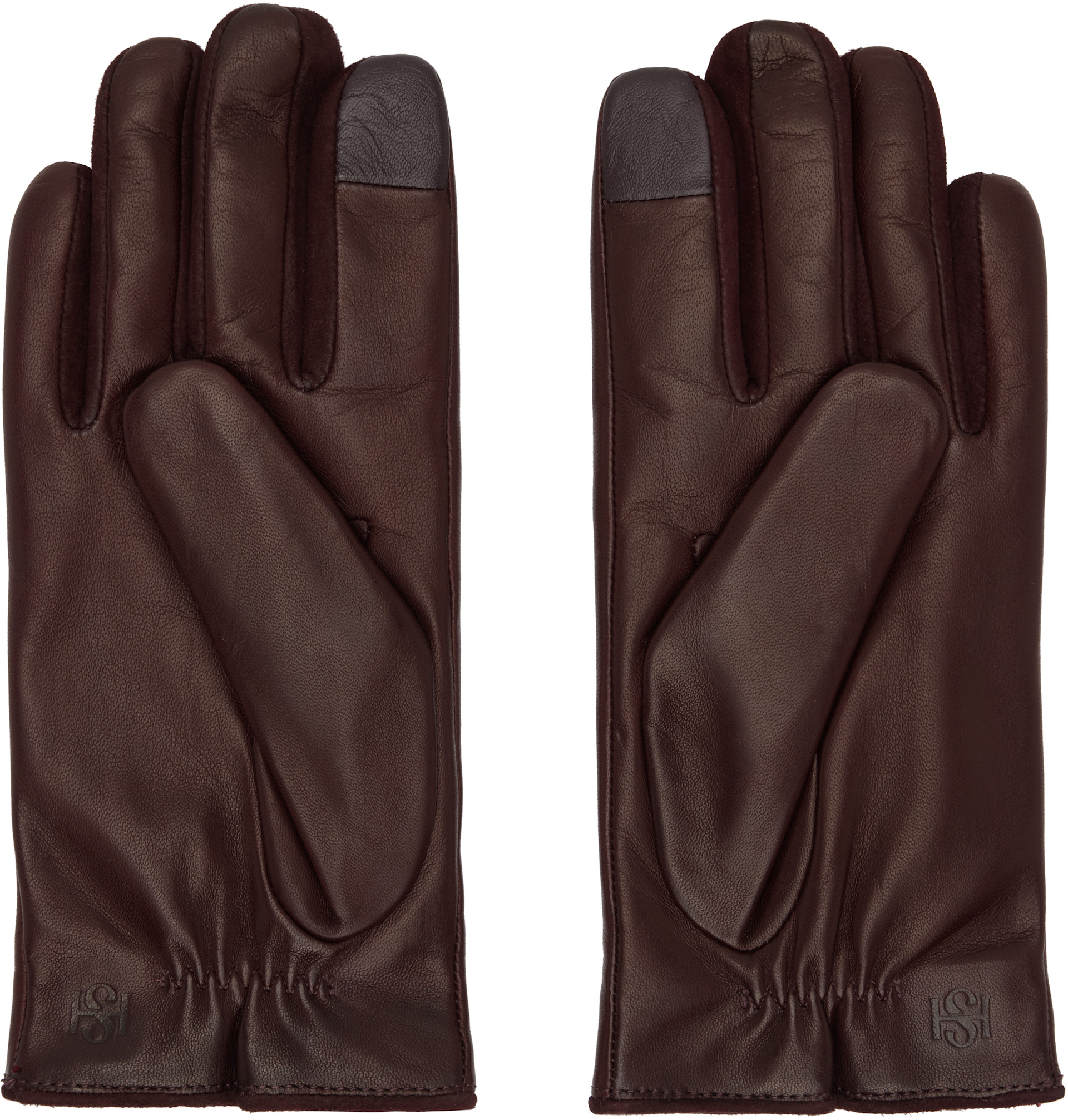 Handsome Stockholm - SSENSE Exclusive Burgundy Essentials Gloves