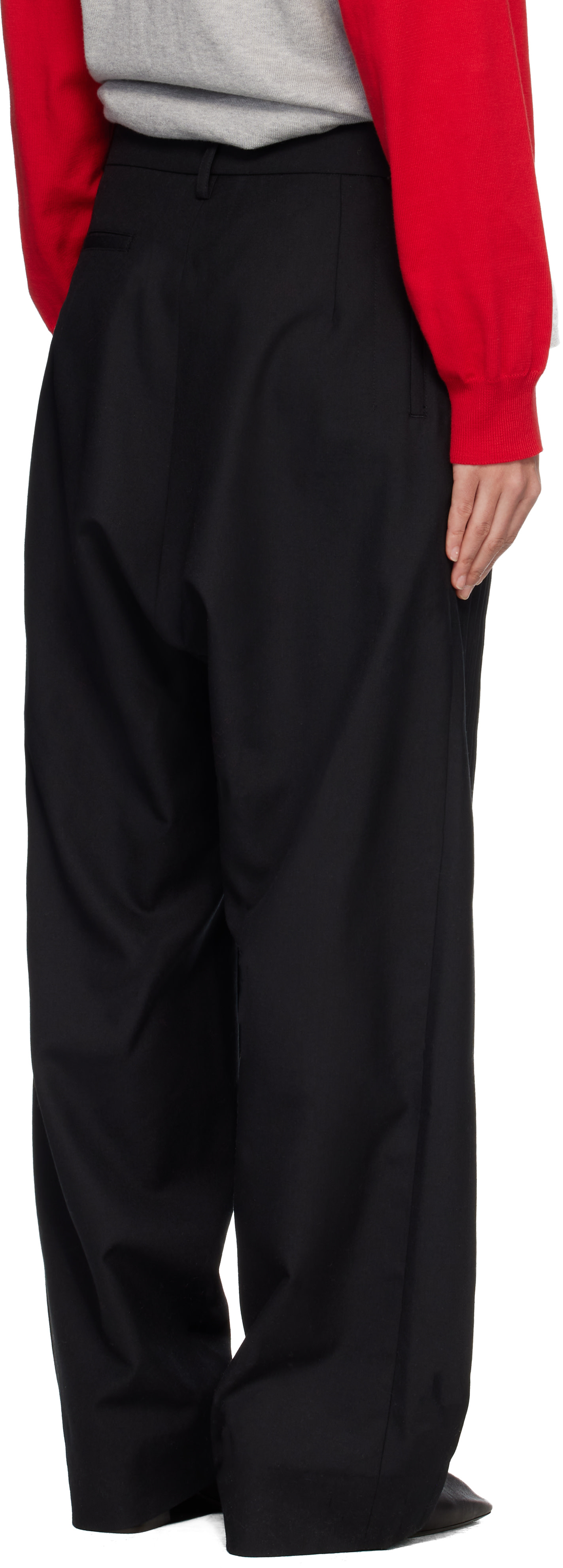 Stefan Cooke: Black Pillar Trousers | SSENSE
