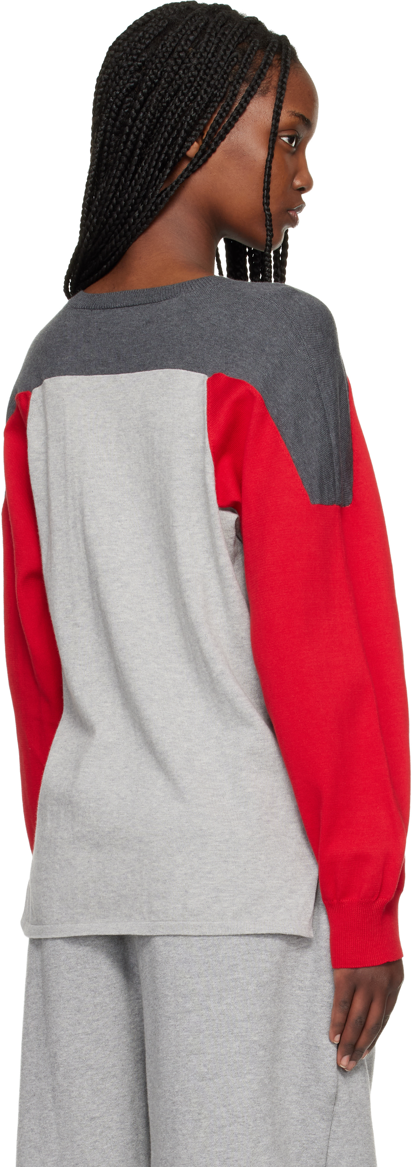 Stefan Cooke - Pull Liniebacker gris et rouge