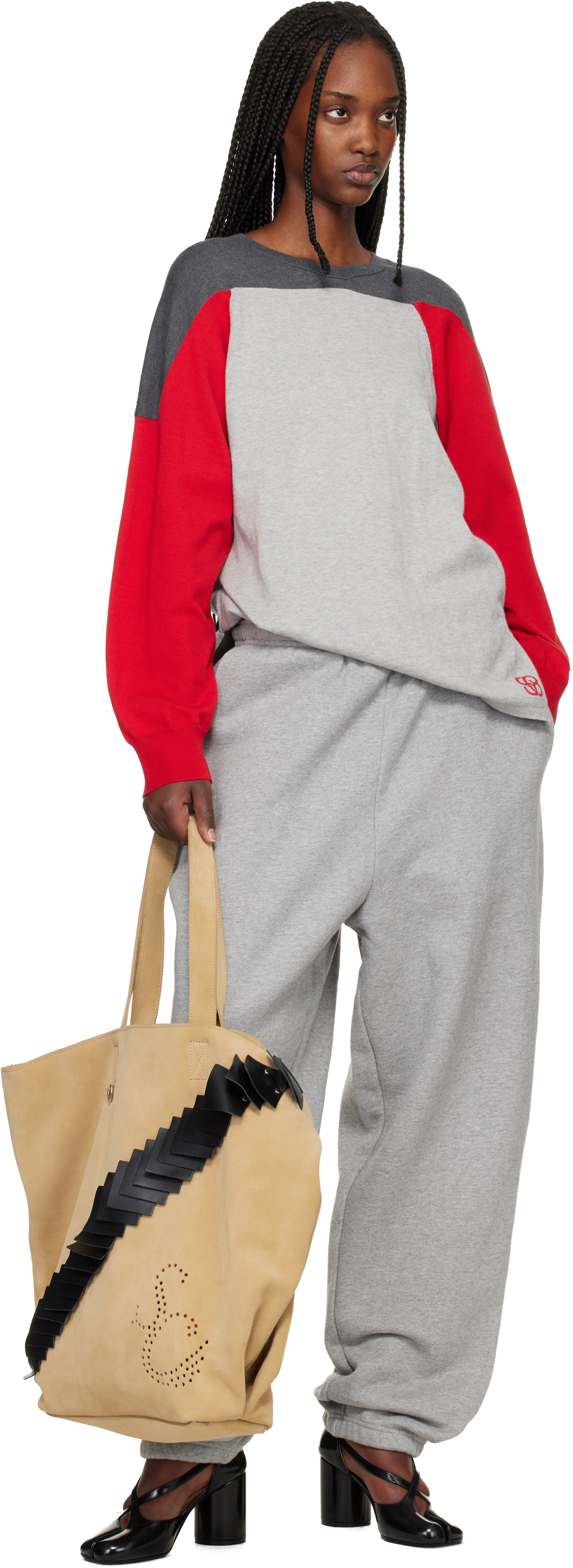 Stefan Cooke - Pull Liniebacker gris et rouge