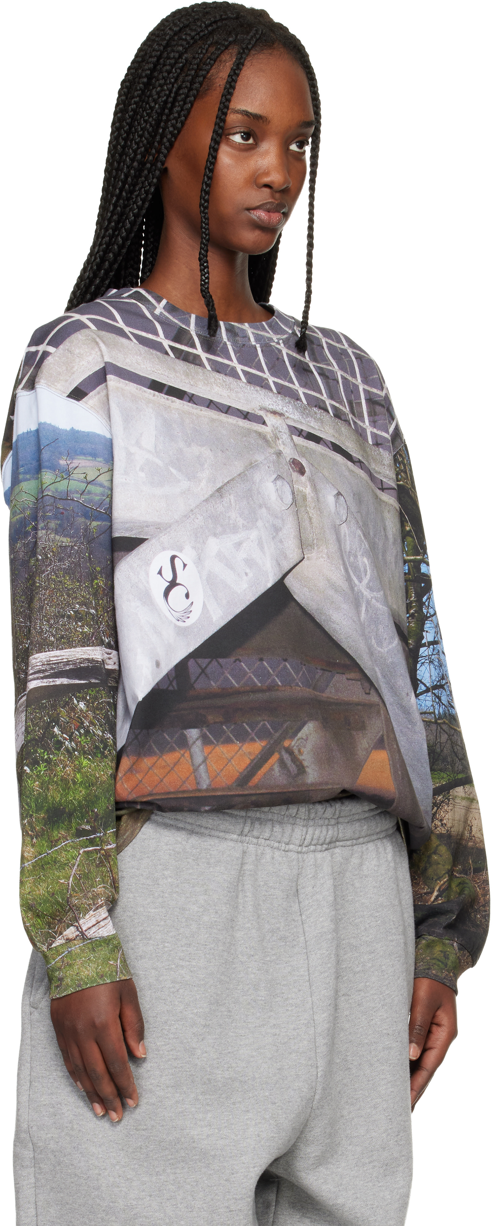 Stefan Cooke: Multicolor Country View Long Sleeve T-shirt | SSENSE