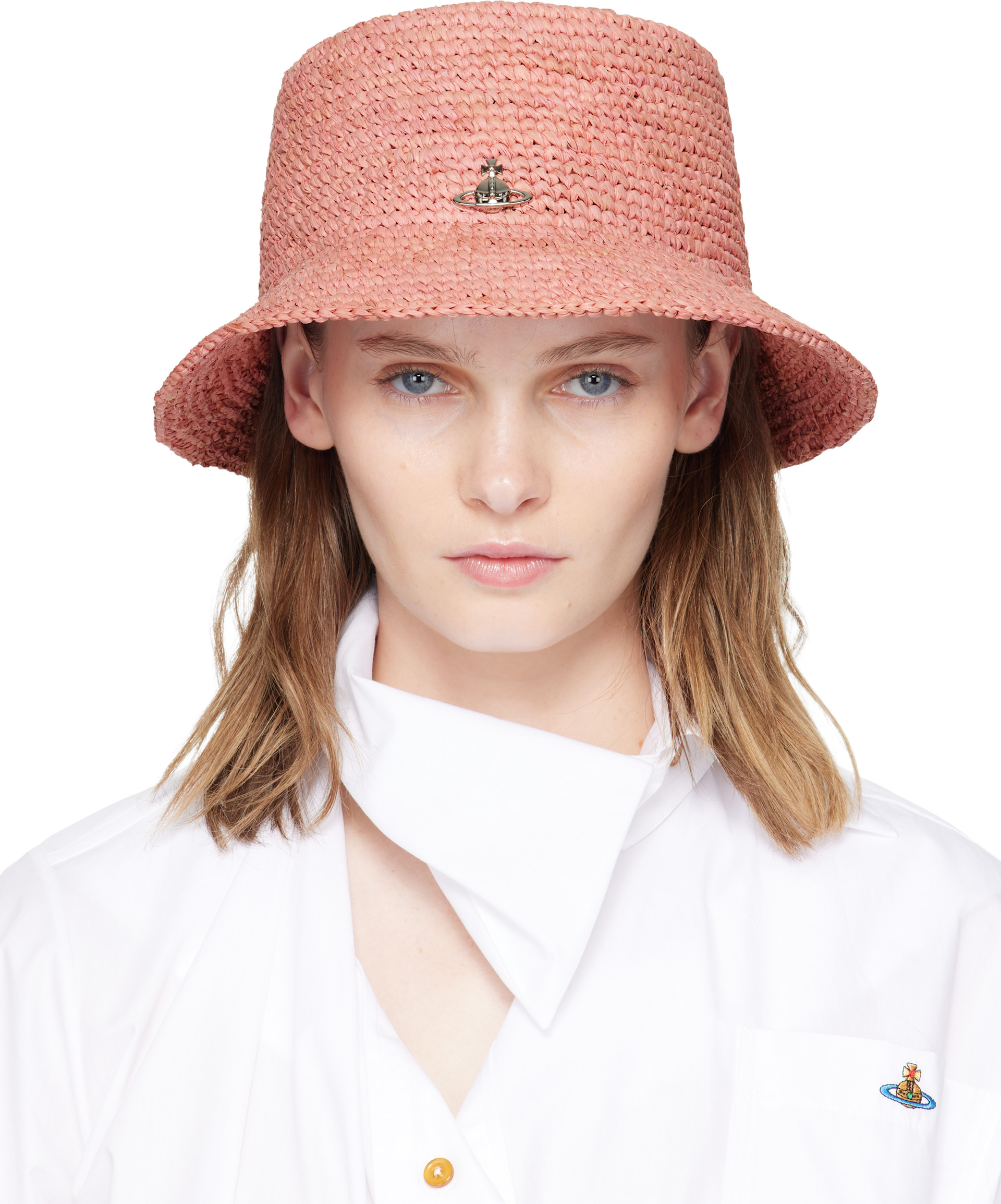 Vivienne westwood vivienne 帽子 Westwood FR Sendegaro | Hat Bucket Raffia Orb 帽子