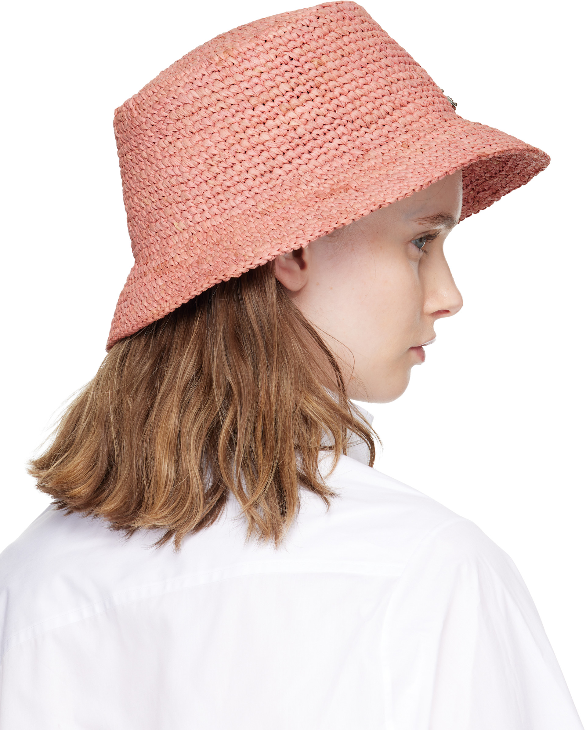 Vivienne Westwood: Pink Raffia Bucket Hat | SSENSE