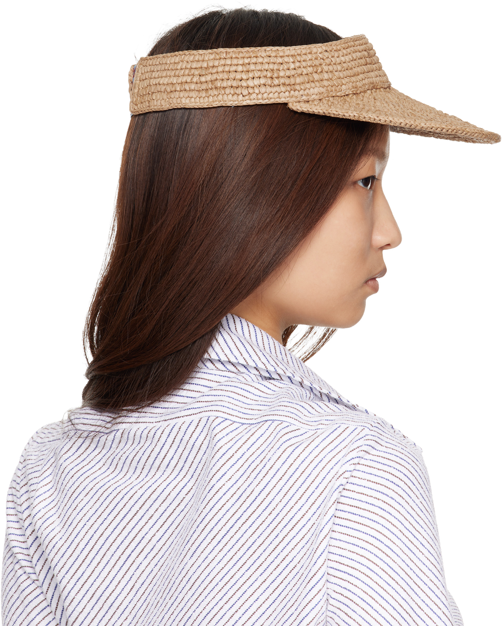 Vivienne Westwood: Beige Raffia Visor | SSENSE