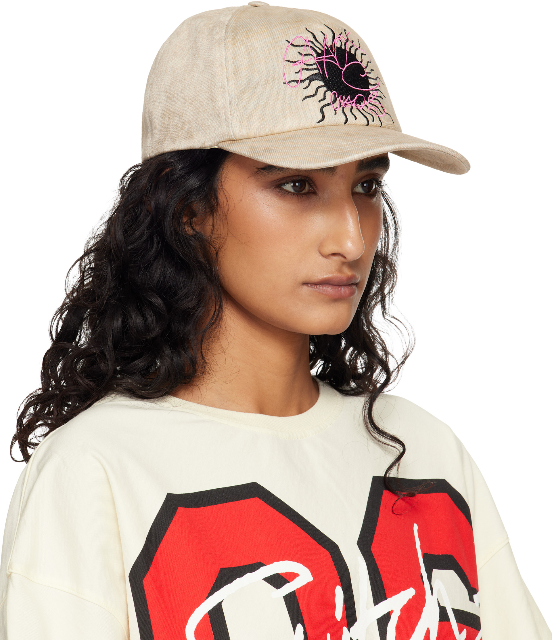 Vivienne Westwood: Beige Marble Denim Baseball Cap | SSENSE