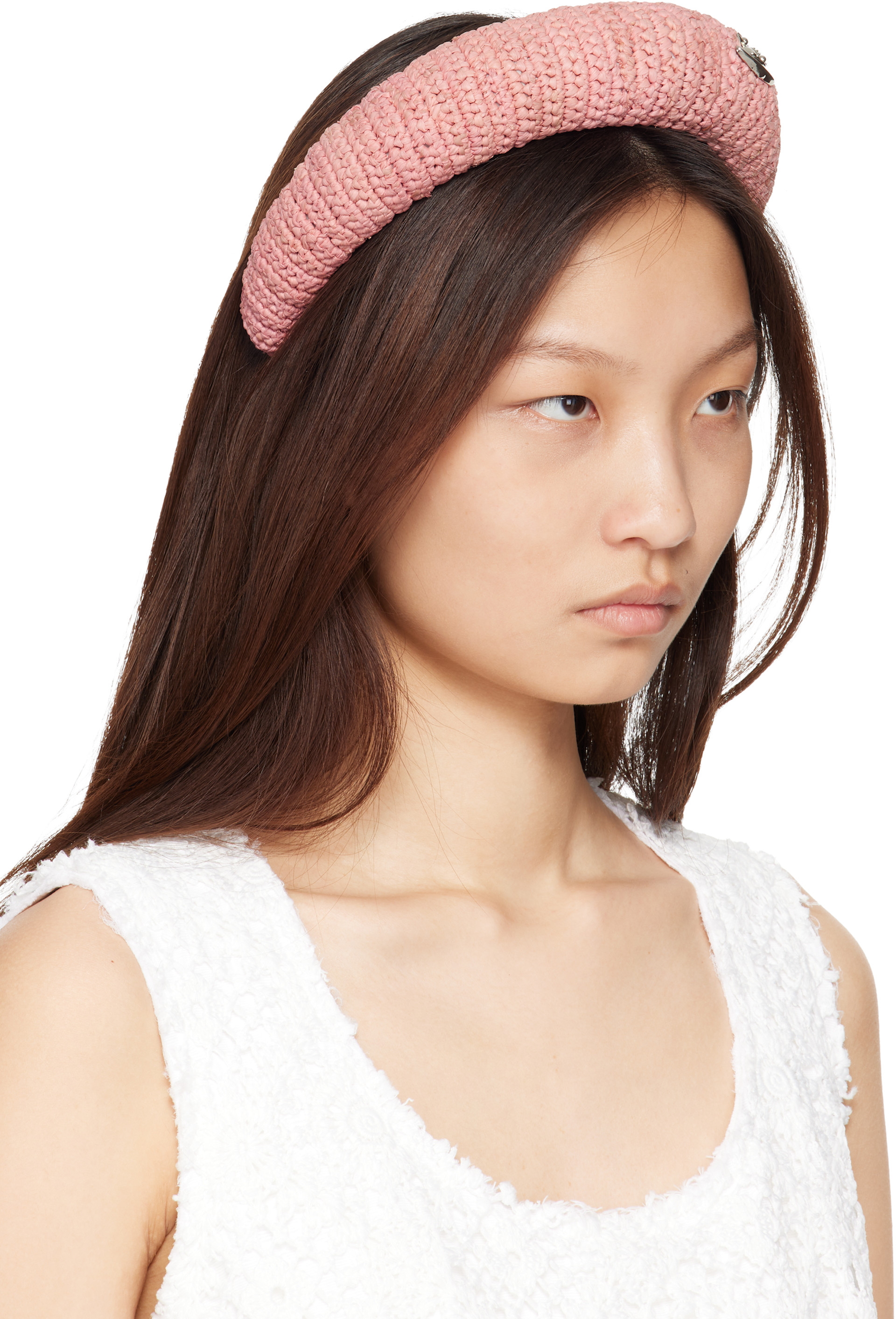 Vivienne Westwood: Pink Raffia Headband | SSENSE