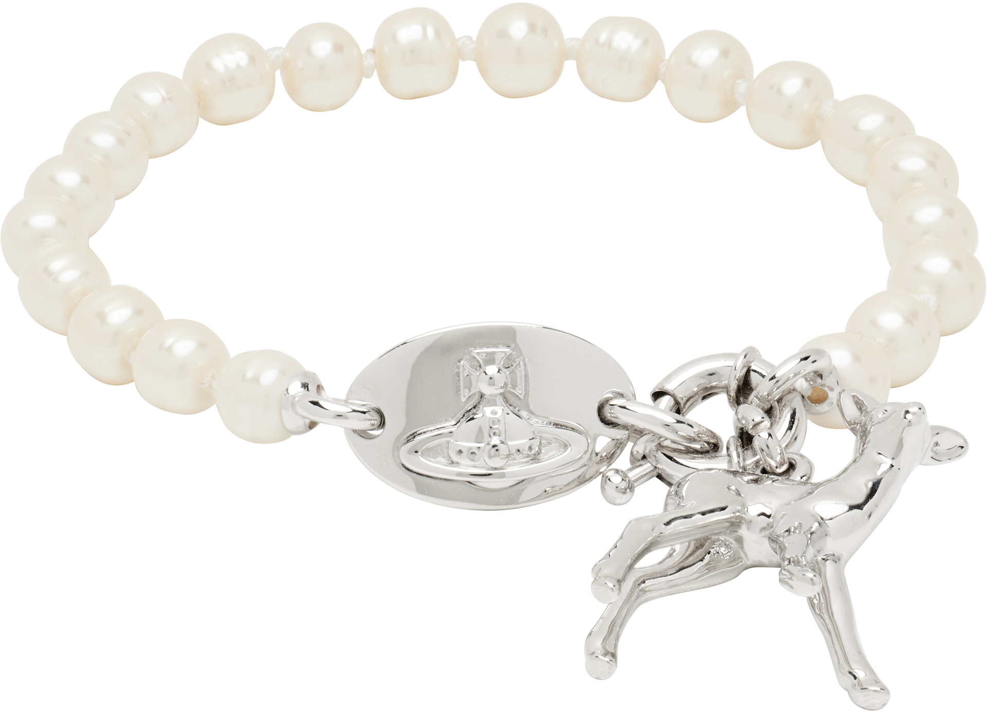 Vivienne Westwood: Monette Faux-Pearl Bracelet | SSENSE
