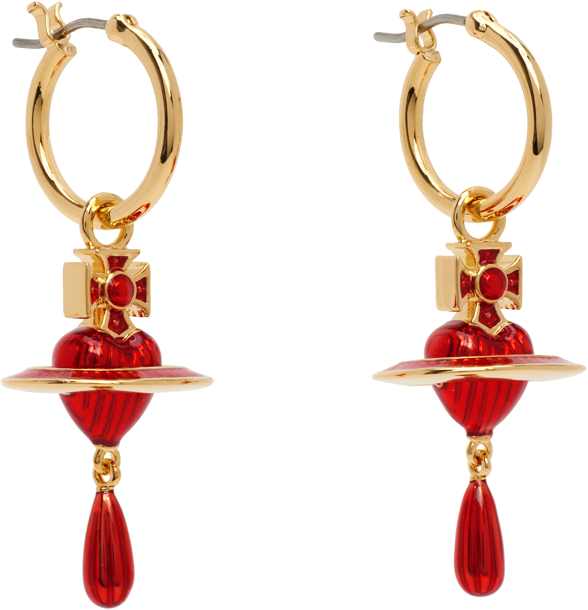 VIVIENNE WESTWOOD ピアス Vivienne Westwood: Fabiana ドロップピアス | SSENSE 日本