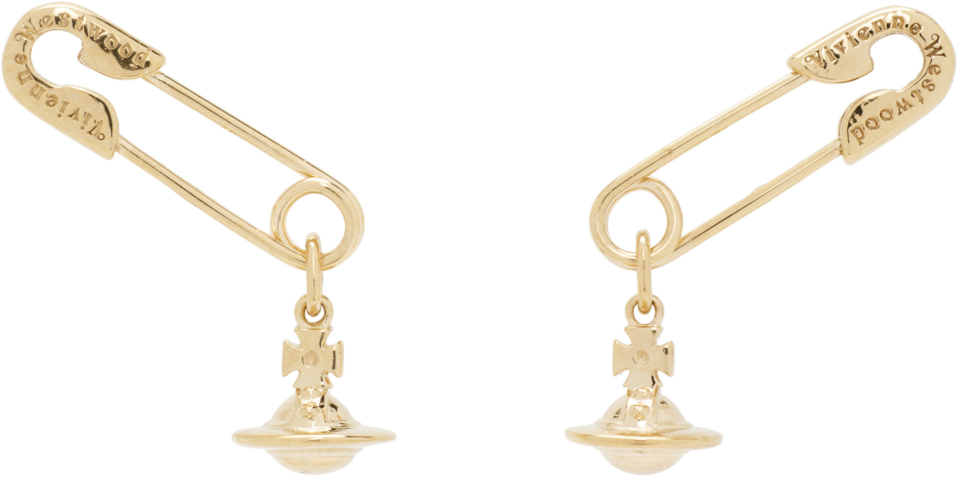 Vivienne Westwood: セーフティーピン ピアス | SSENSE 日本