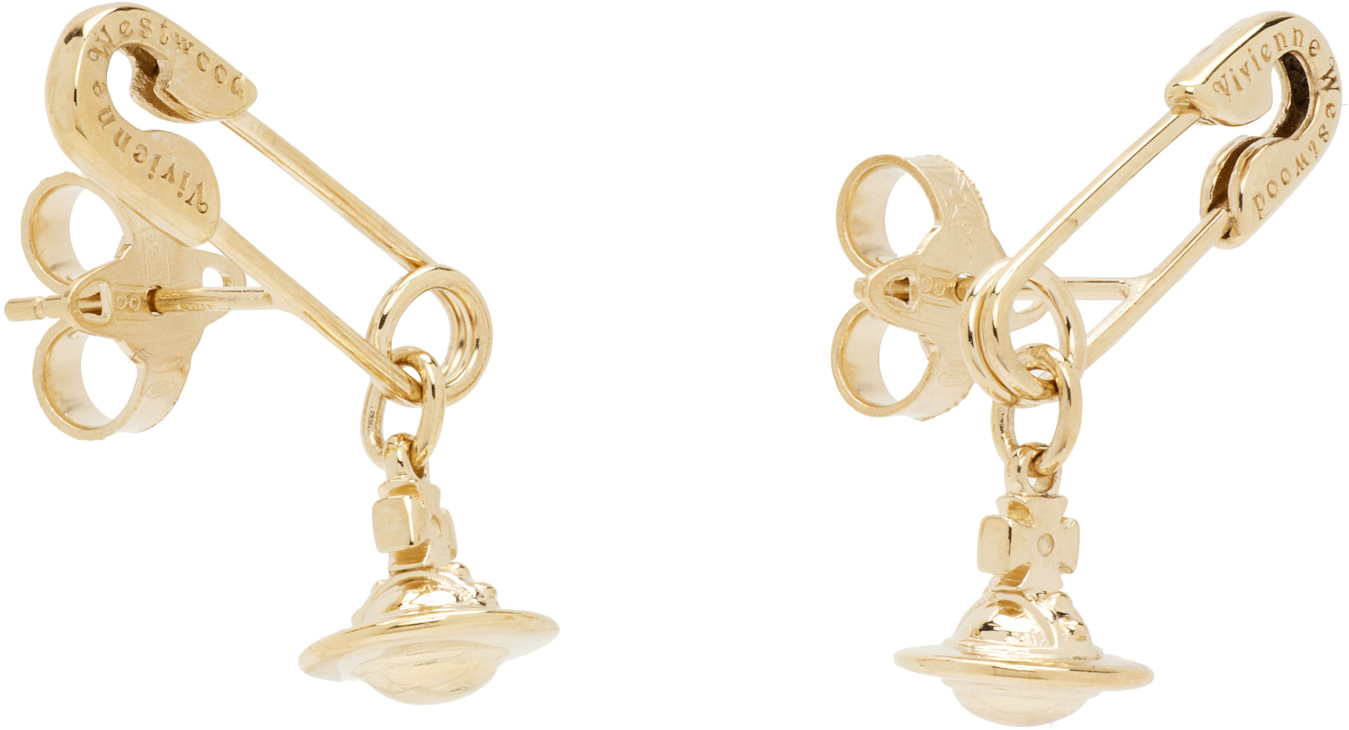 Vivienne Westwood: セーフティーピン ピアス | SSENSE 日本