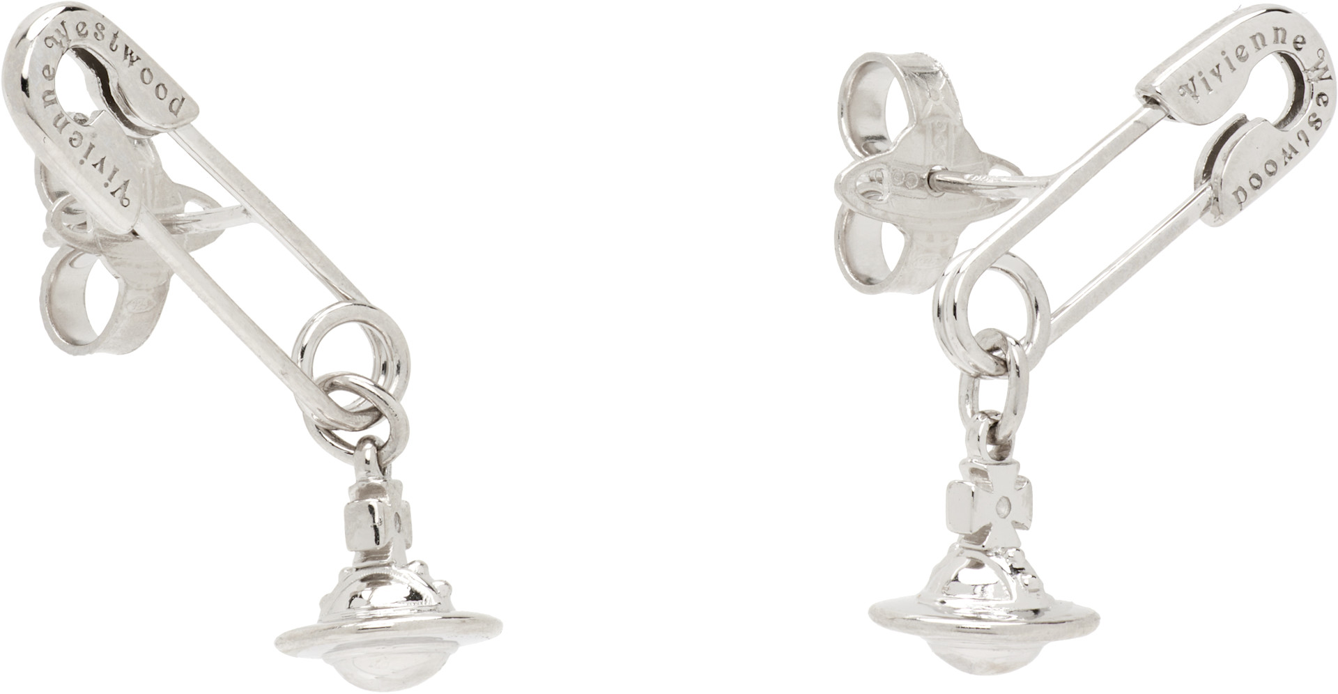 Vivienne Westwood: Safety Pin Earrings | SSENSE Singapore