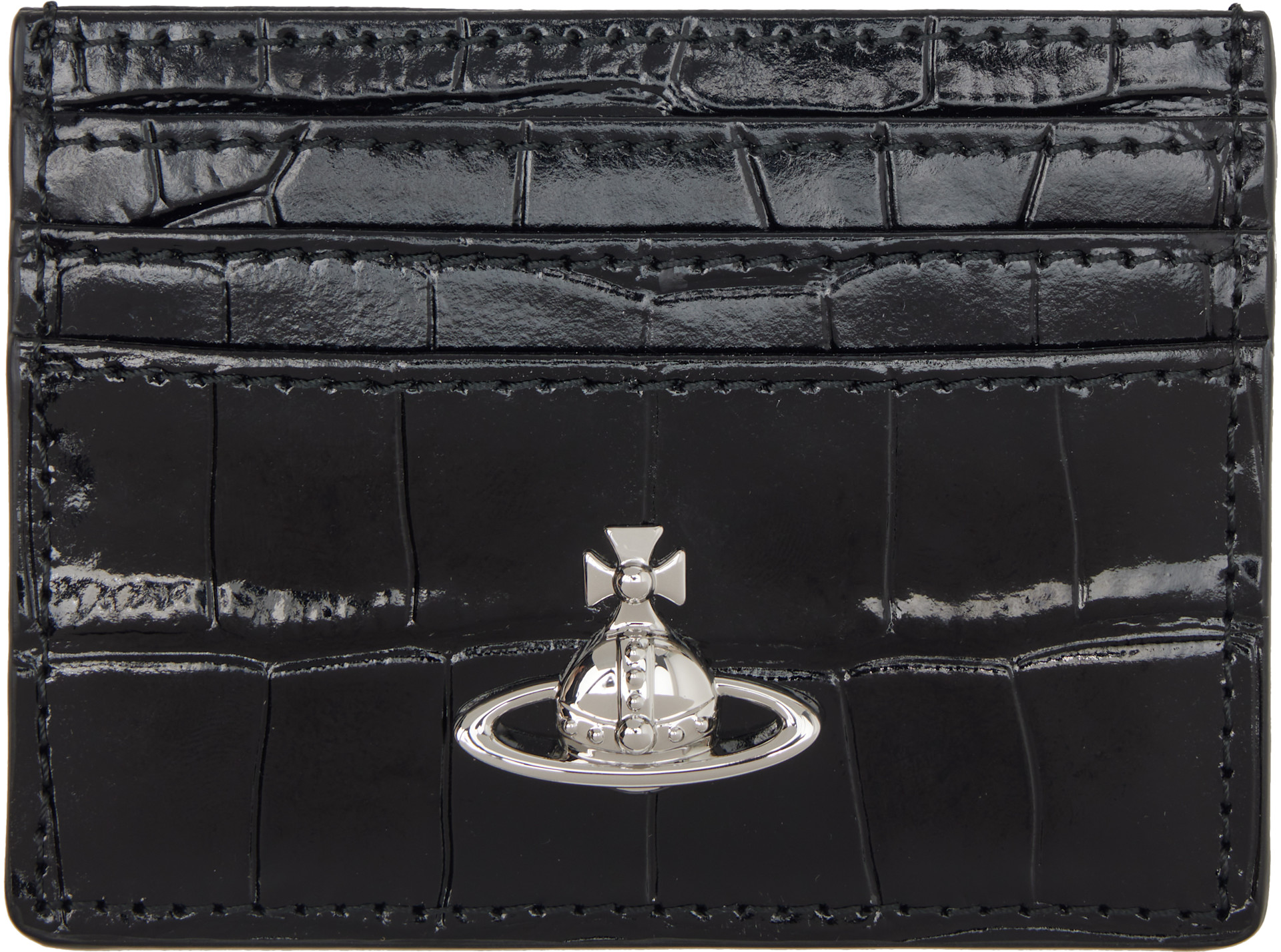 Vivienne Westwood: Black Flat Card Holder | SSENSE