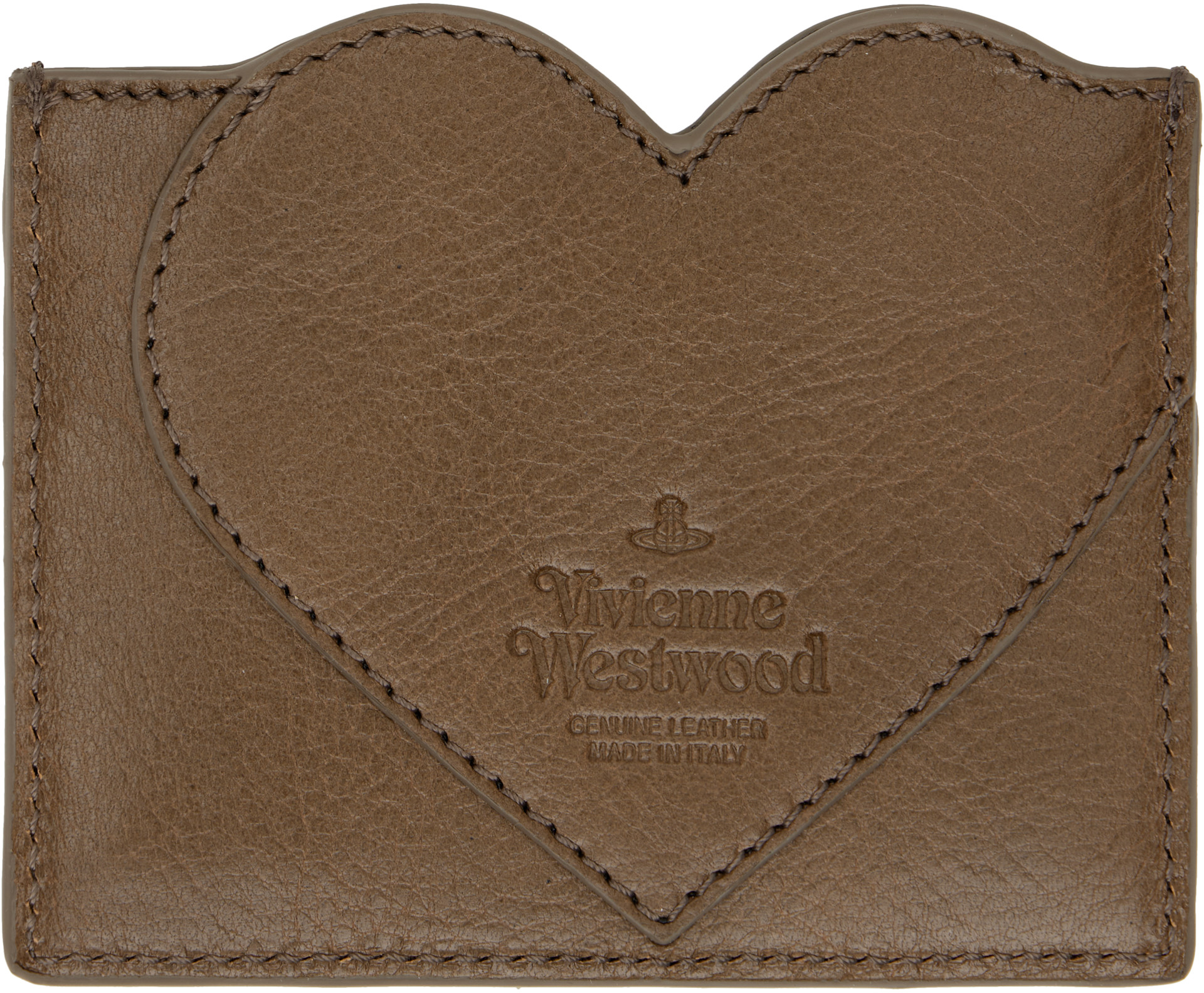 Vivienne Westwood: Brown Heart Card Holder | SSENSE