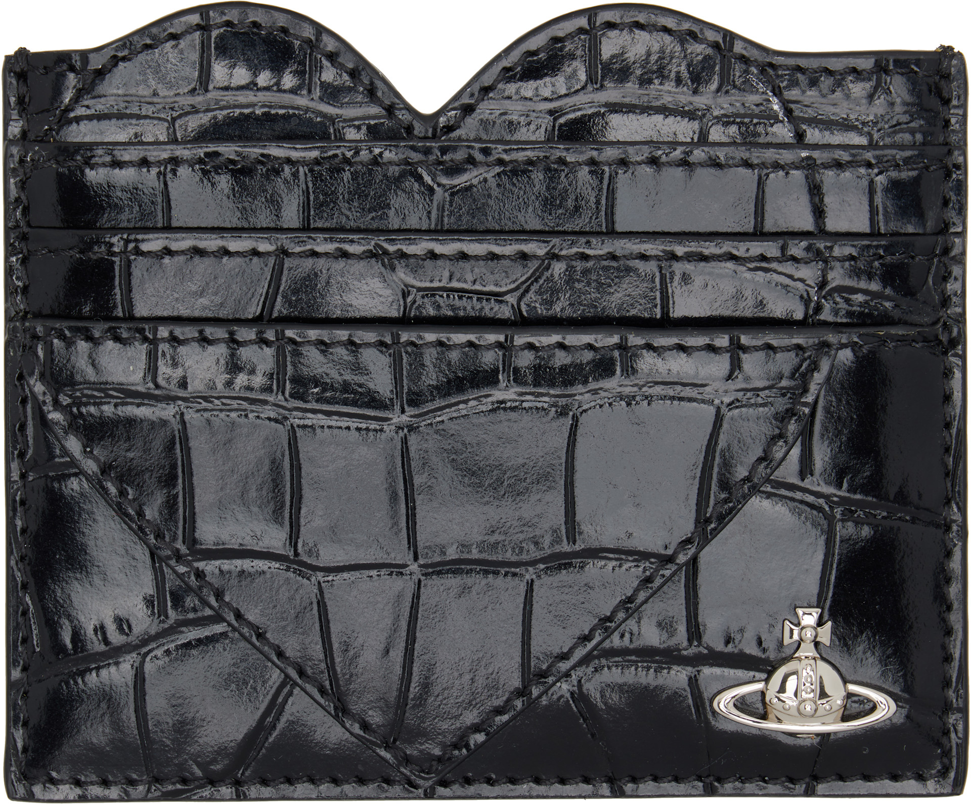 Vivienne Westwood: Black Heart Card Holder | SSENSE