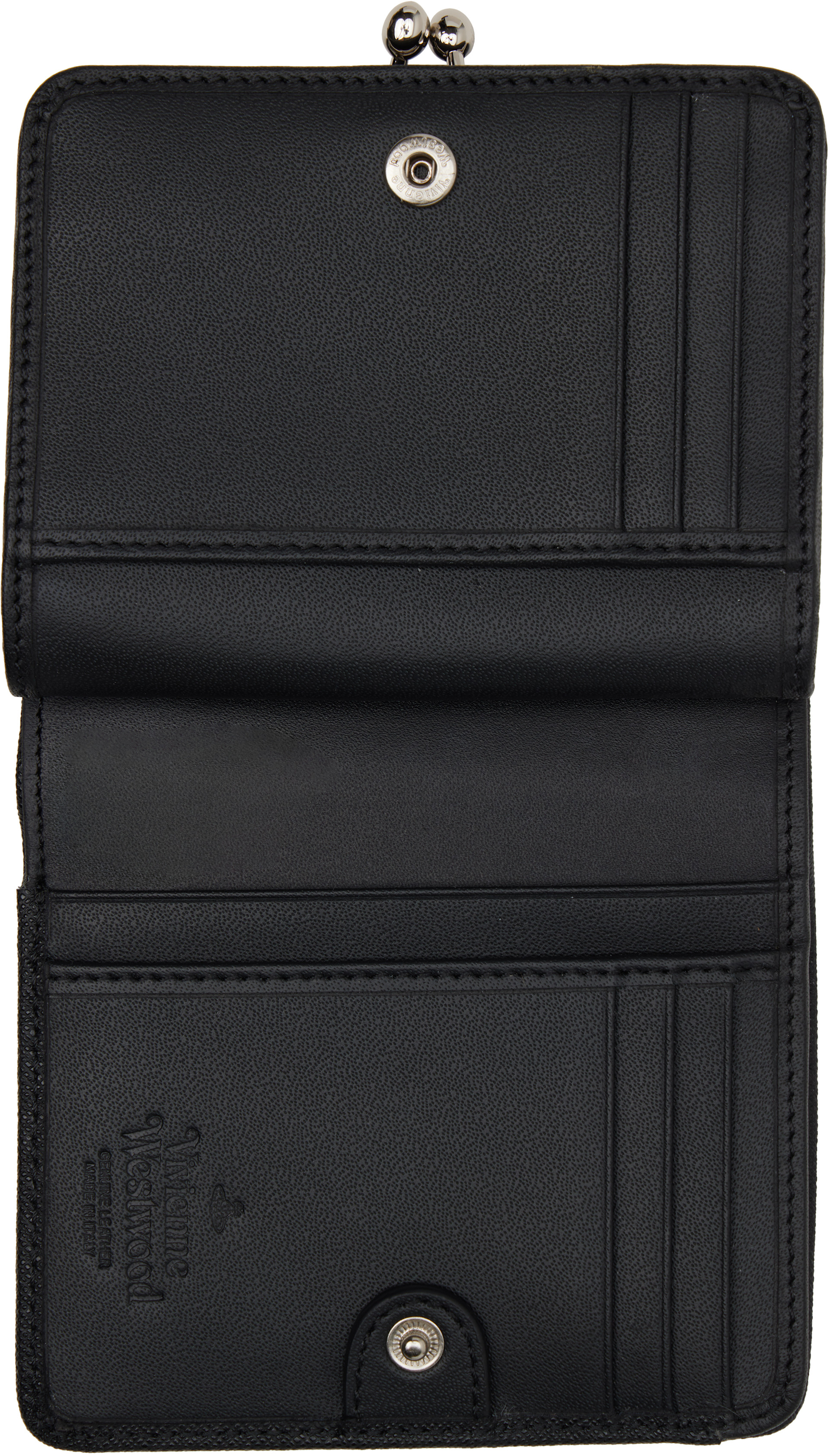 Vivienne Westwood: Black Leather Wallet | SSENSE Vivienne Westwood: Black Leather Wallet | SSENSE