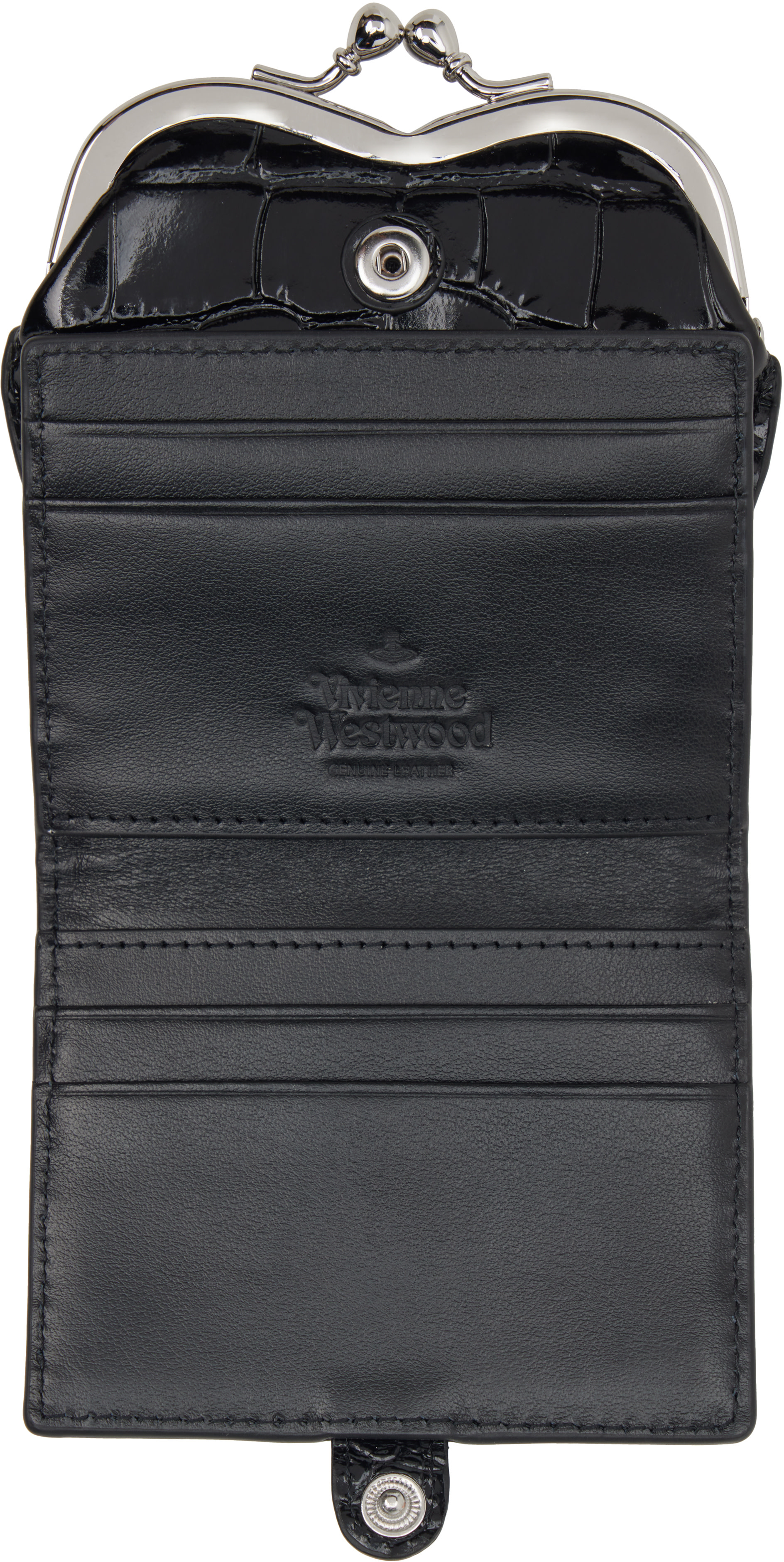 Vivienne Westwood: Black Heart Frame Wallet | SSENSE Taiwan