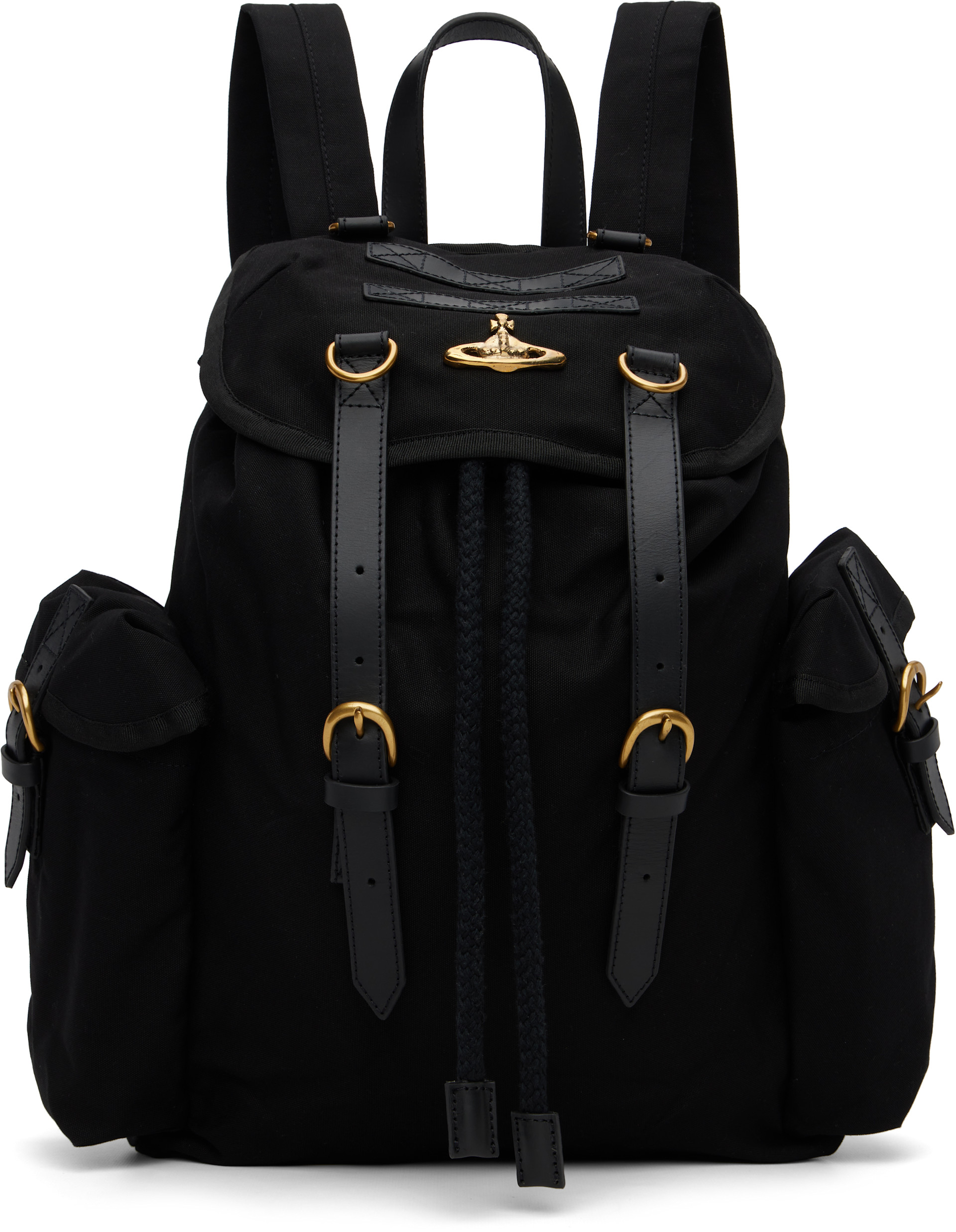 Vivienne Westwood: Black Highland Backpack | SSENSE Vivienne Westwood: Black Highland Backpack | SSENSE