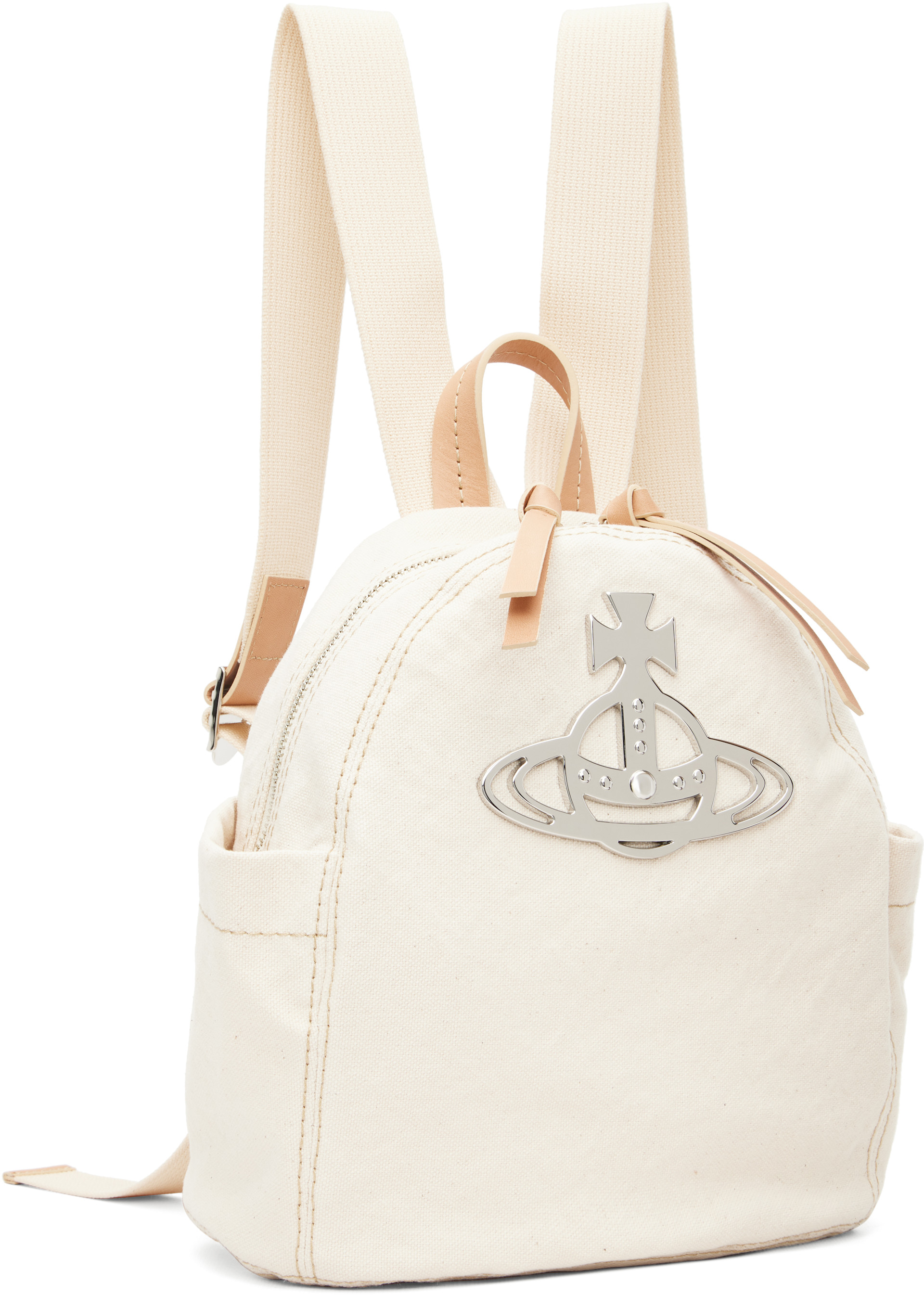 Vivienne Westwood: ベージュ スモール George バックパック | SSENSE 日本