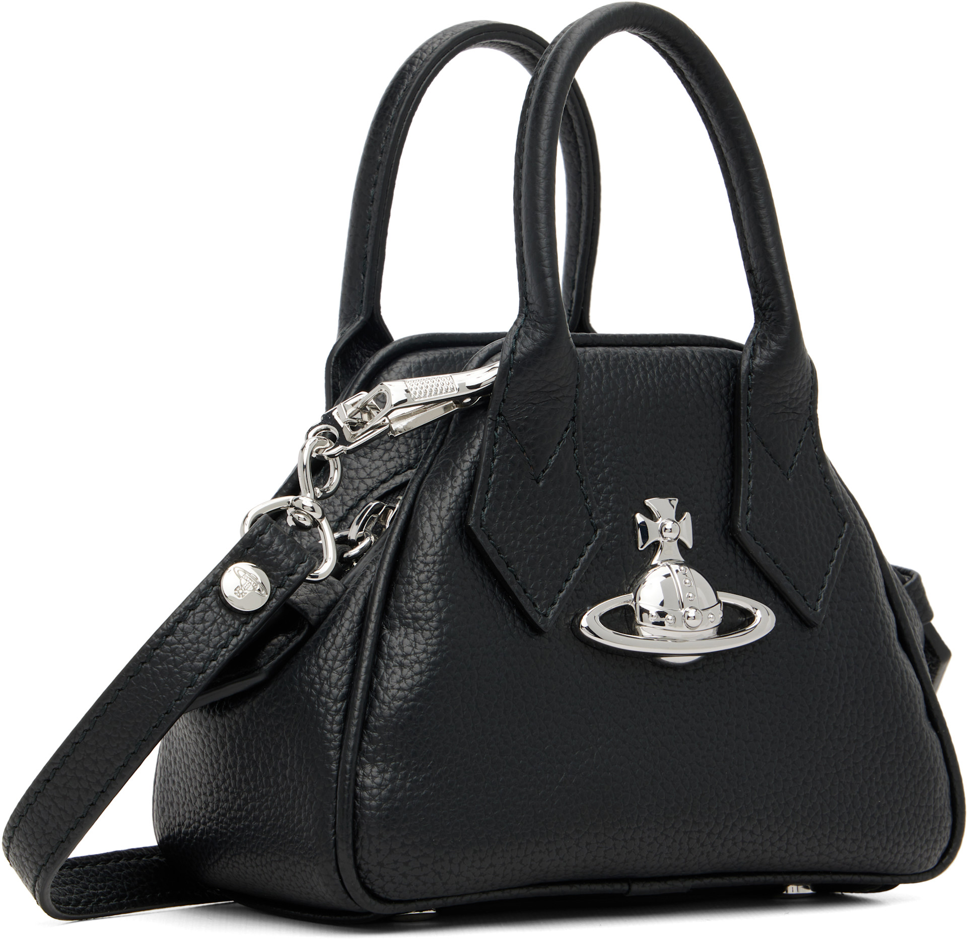 Vivienne Westwood: Black Mini Yasmine Bag | SSENSE
