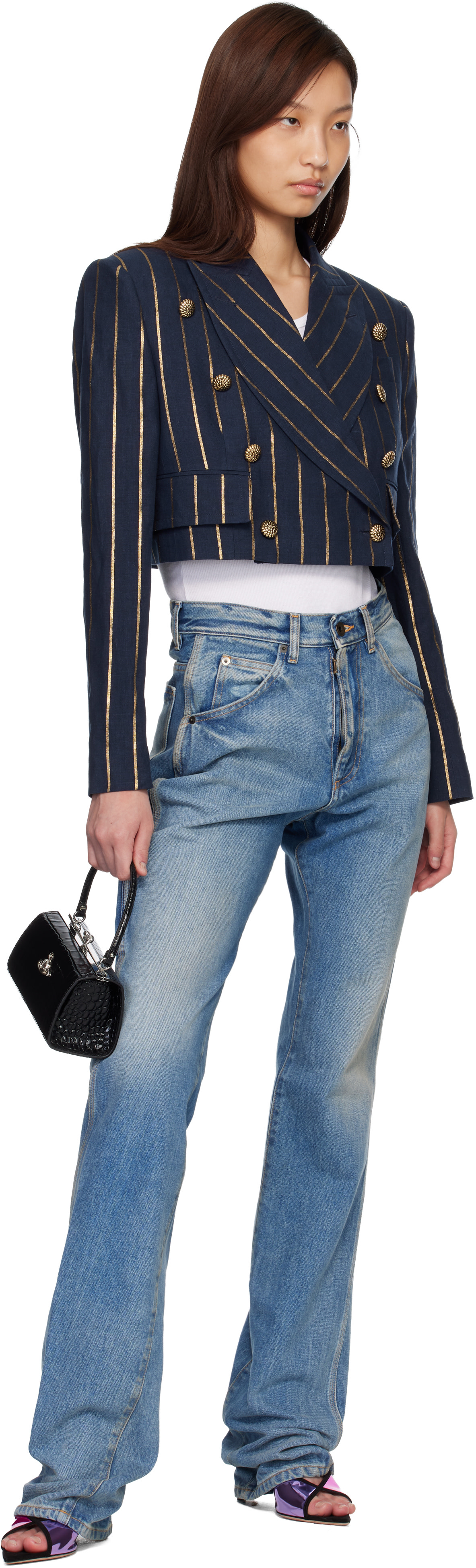 Vivienne Westwood: Black Doll XL Frame Bag | SSENSE