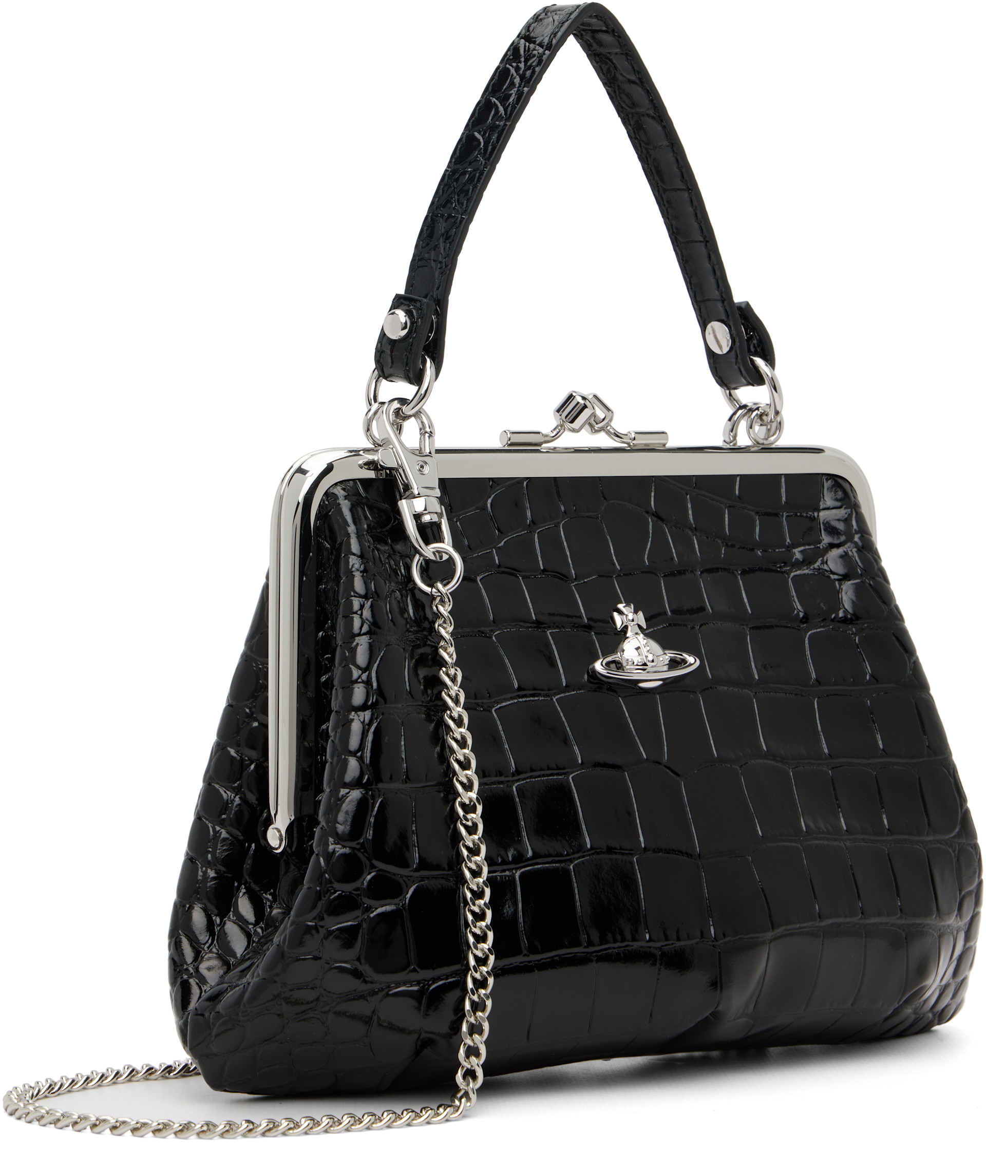 Vivienne Westwoodバッグ Vivienne Westwood: Black Granny Frame Bag | SSENSE