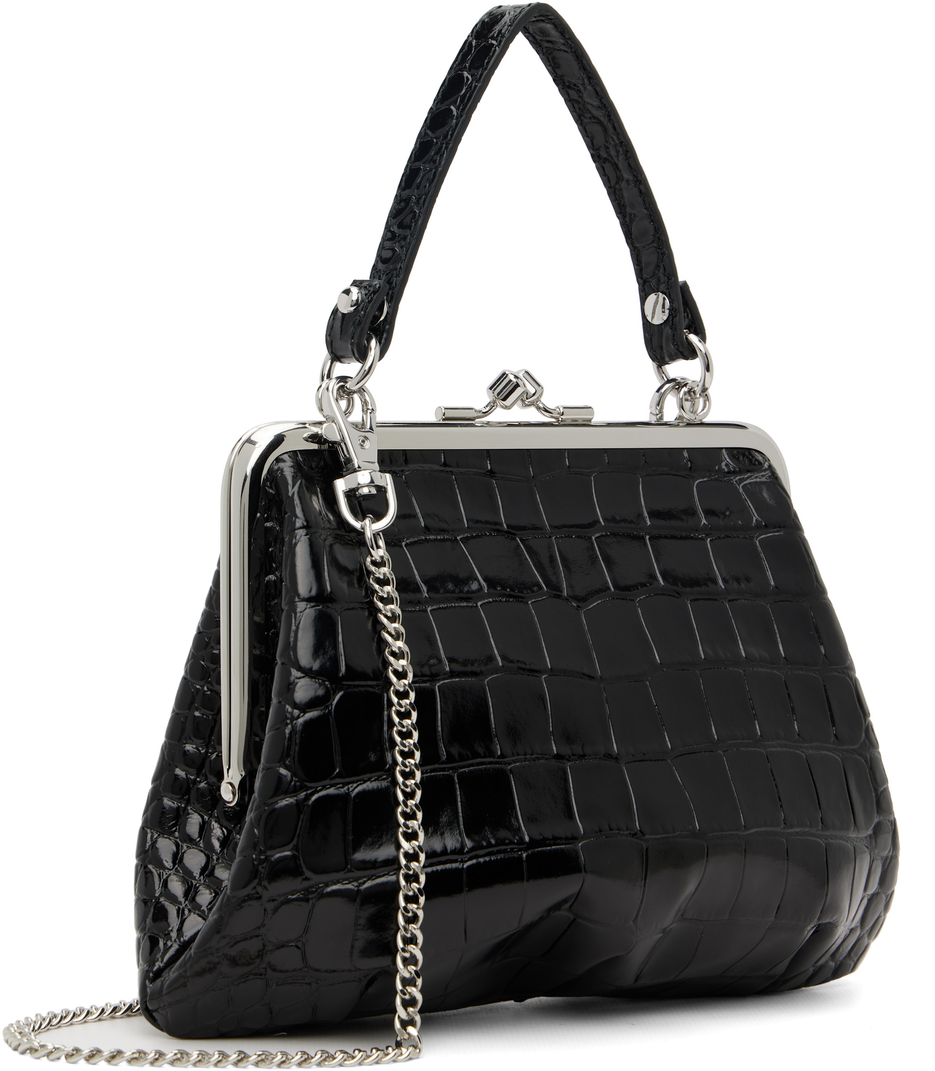 Vivienne Westwood England ブランケット デッドストック Vivienne Westwood: Black Granny Frame Bag | SSENSE