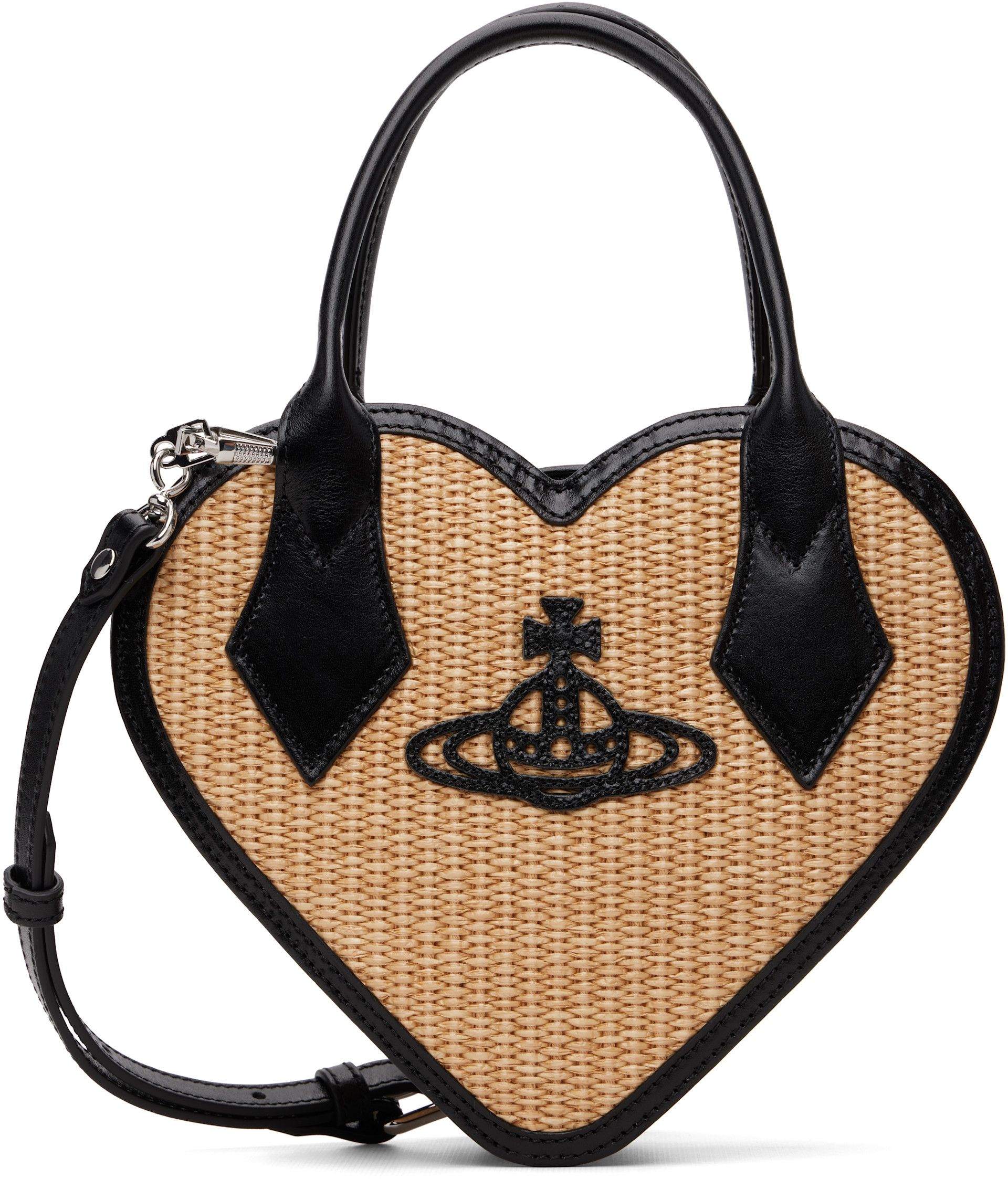 ヴィヴィアンウエストウッド　マルシェバッグ Vivienne Westwood: Beige Josephine Heart Crossbody Bag | SSENSE