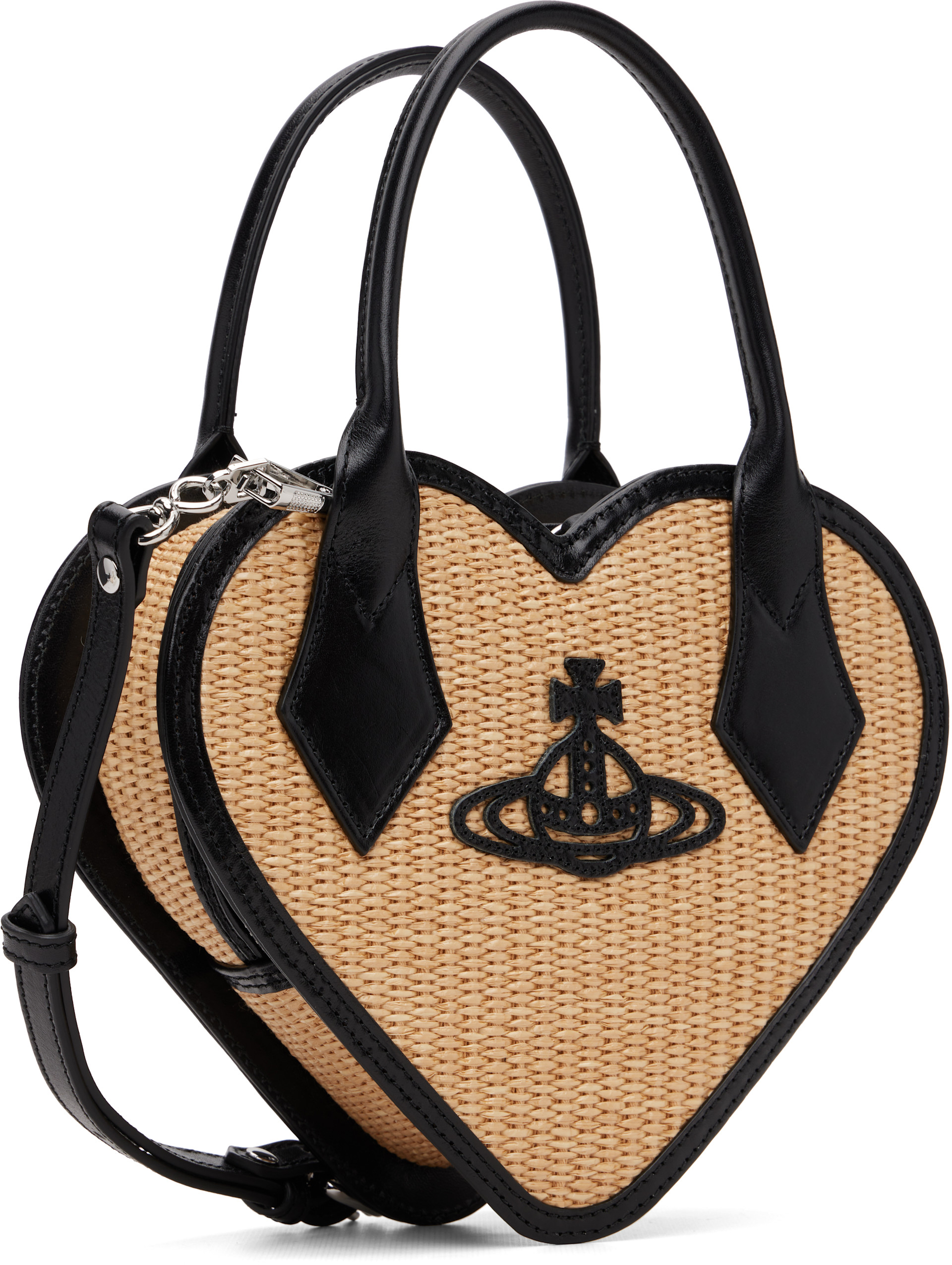 Vivienne Westwood: Beige Josephine Heart Crossbody Bag | SSENSE